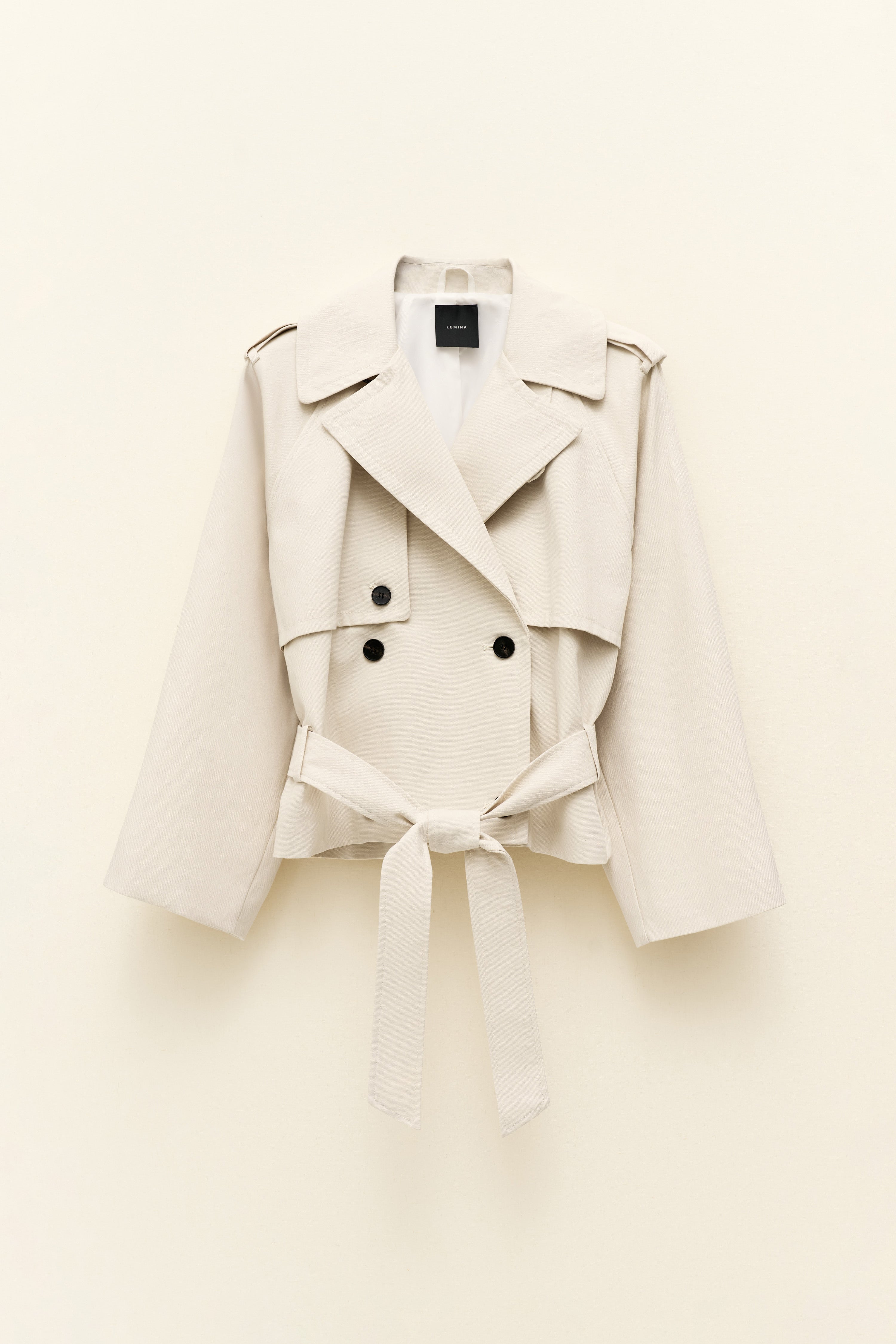 Trench corto Korea panna Lumina