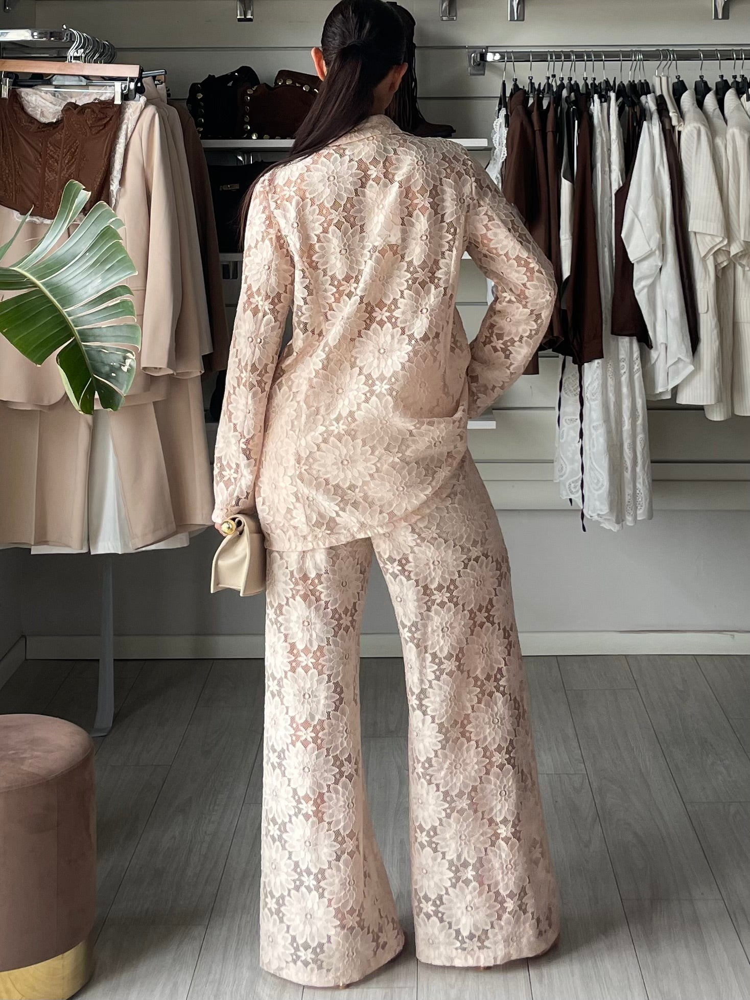 Completo blazer & pantalone in pizzo