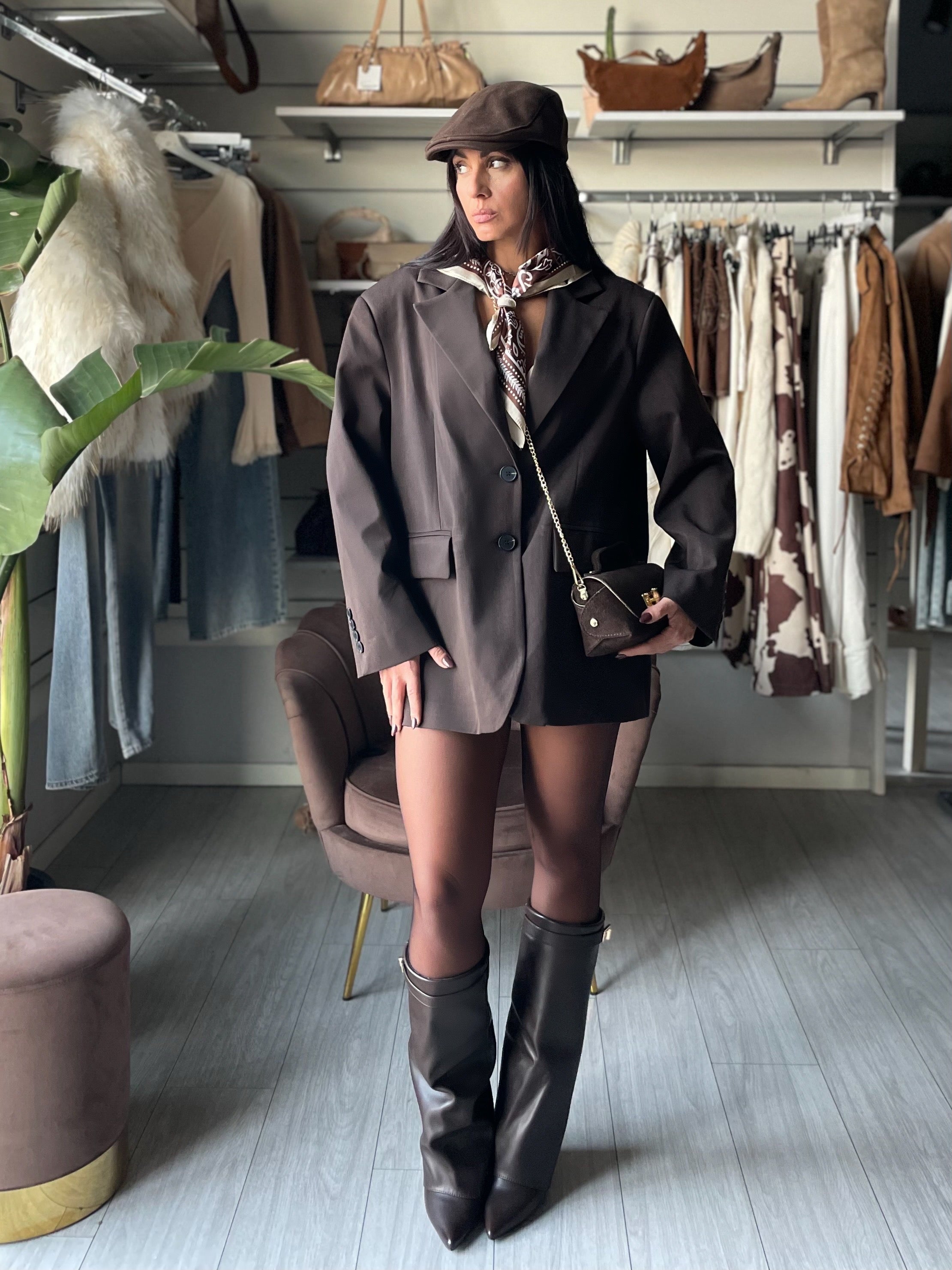 BLAZER BOYFRIEND Lumina Brown