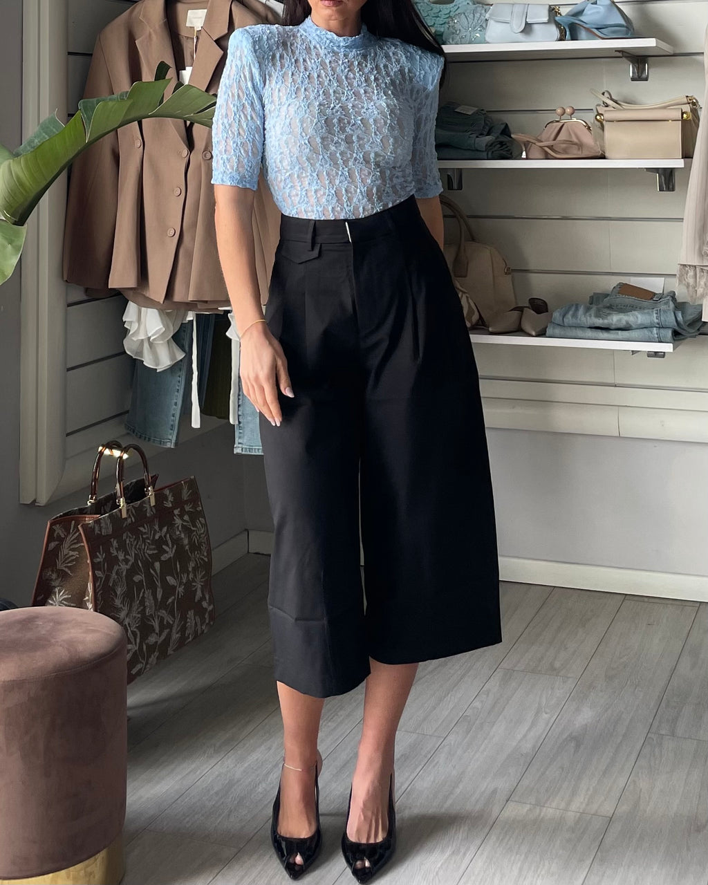 Bermuda sartoriale nero