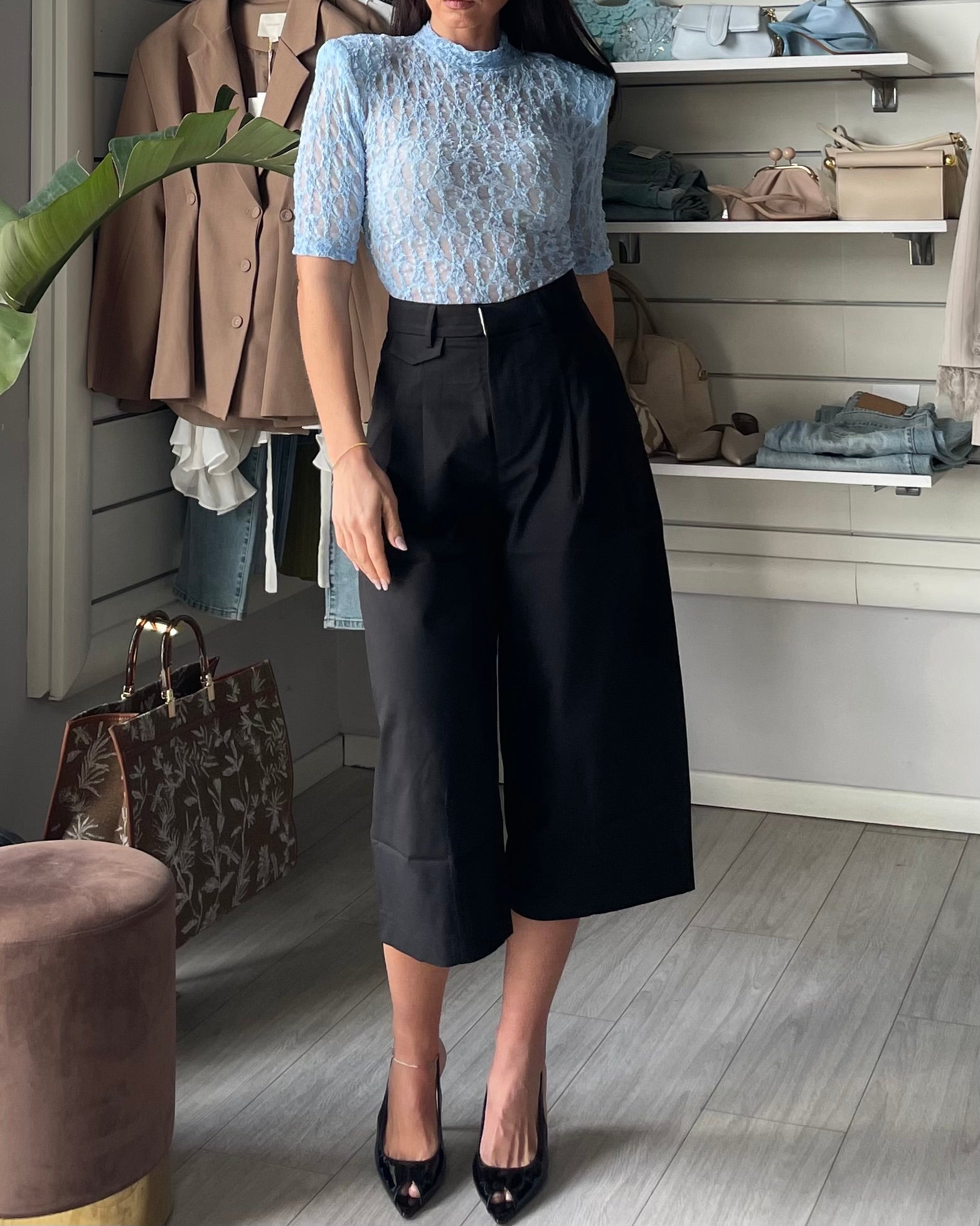 Bermuda sartoriale nero