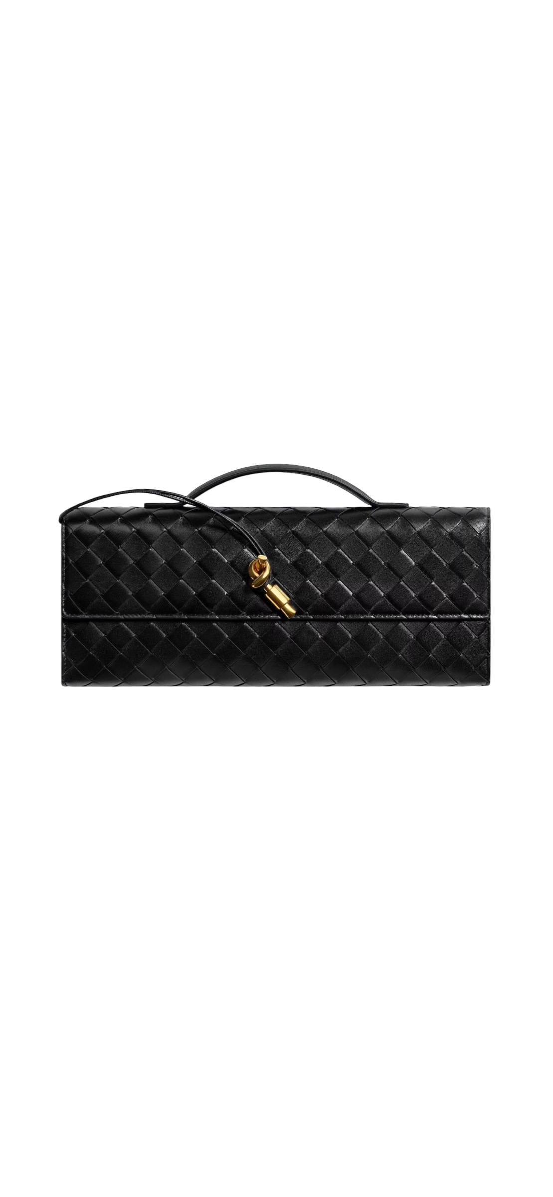 Borsa Clutch intreccio nera