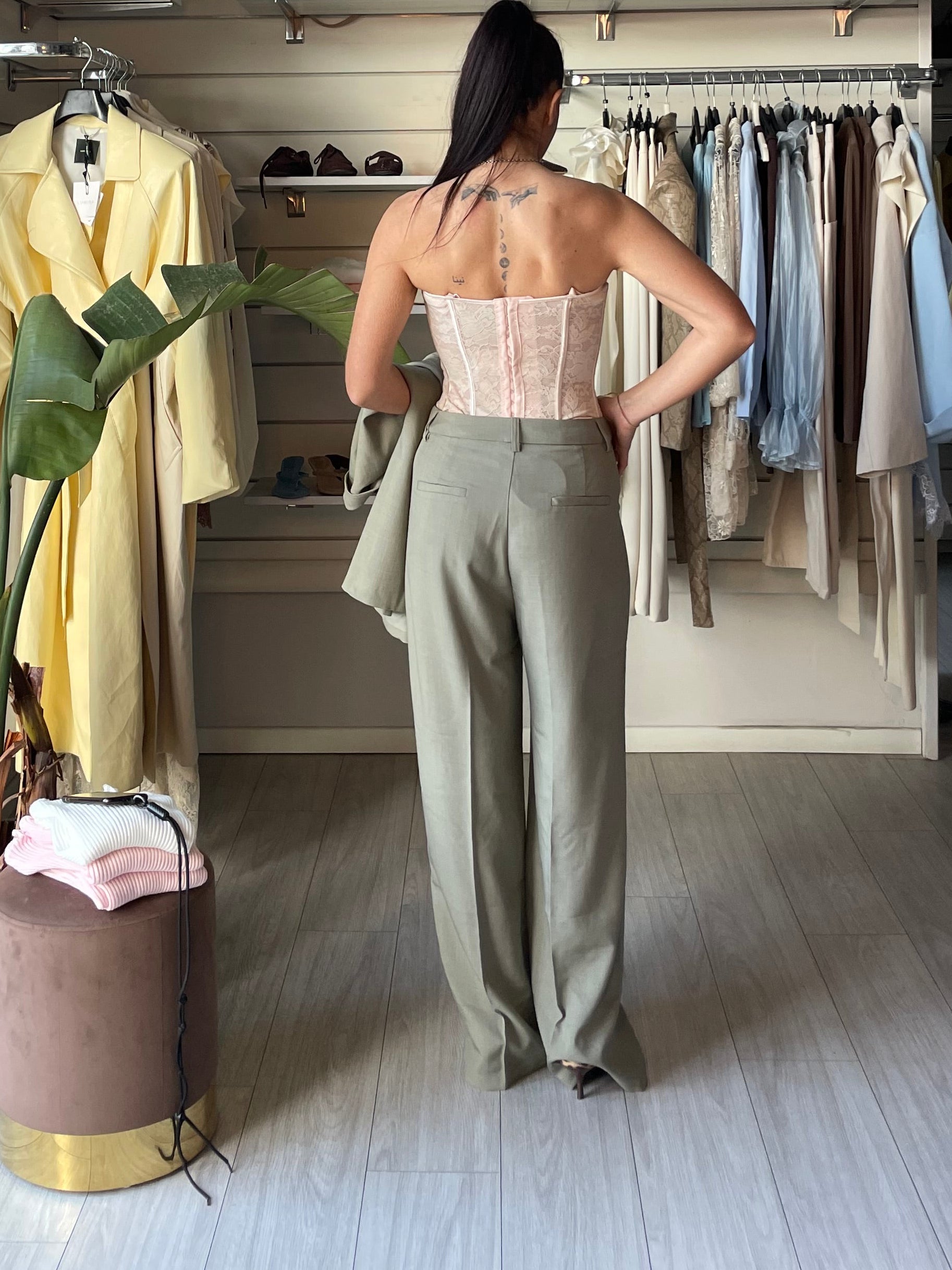 Tailleur Sage  verde salvia