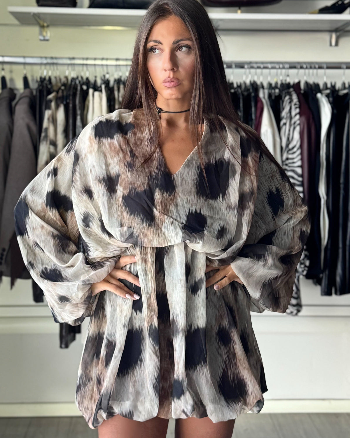 LUMINA ruffle mini dress LEO