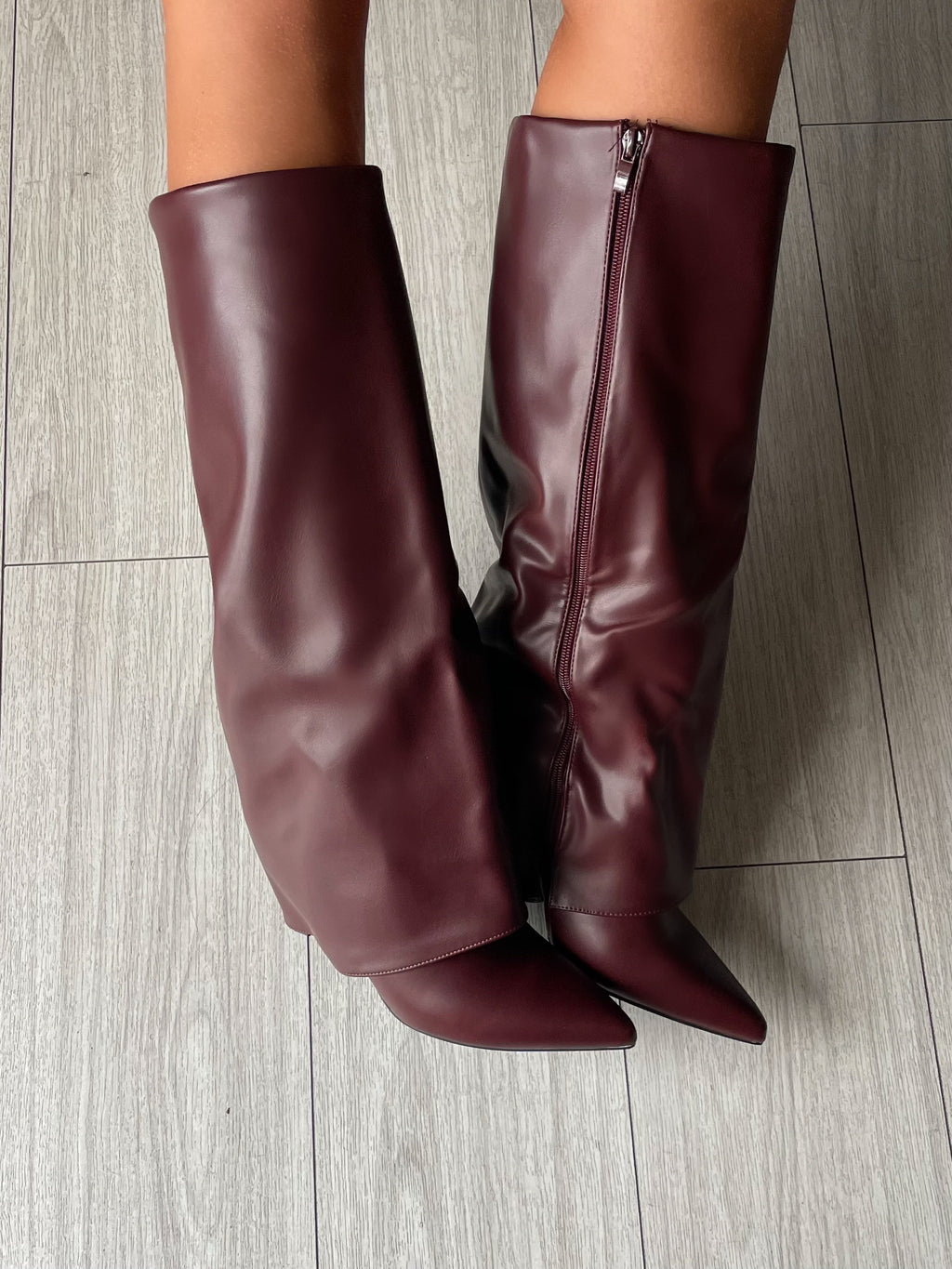 STIVALE GIVì CON RISVOLTO BORDEAUX