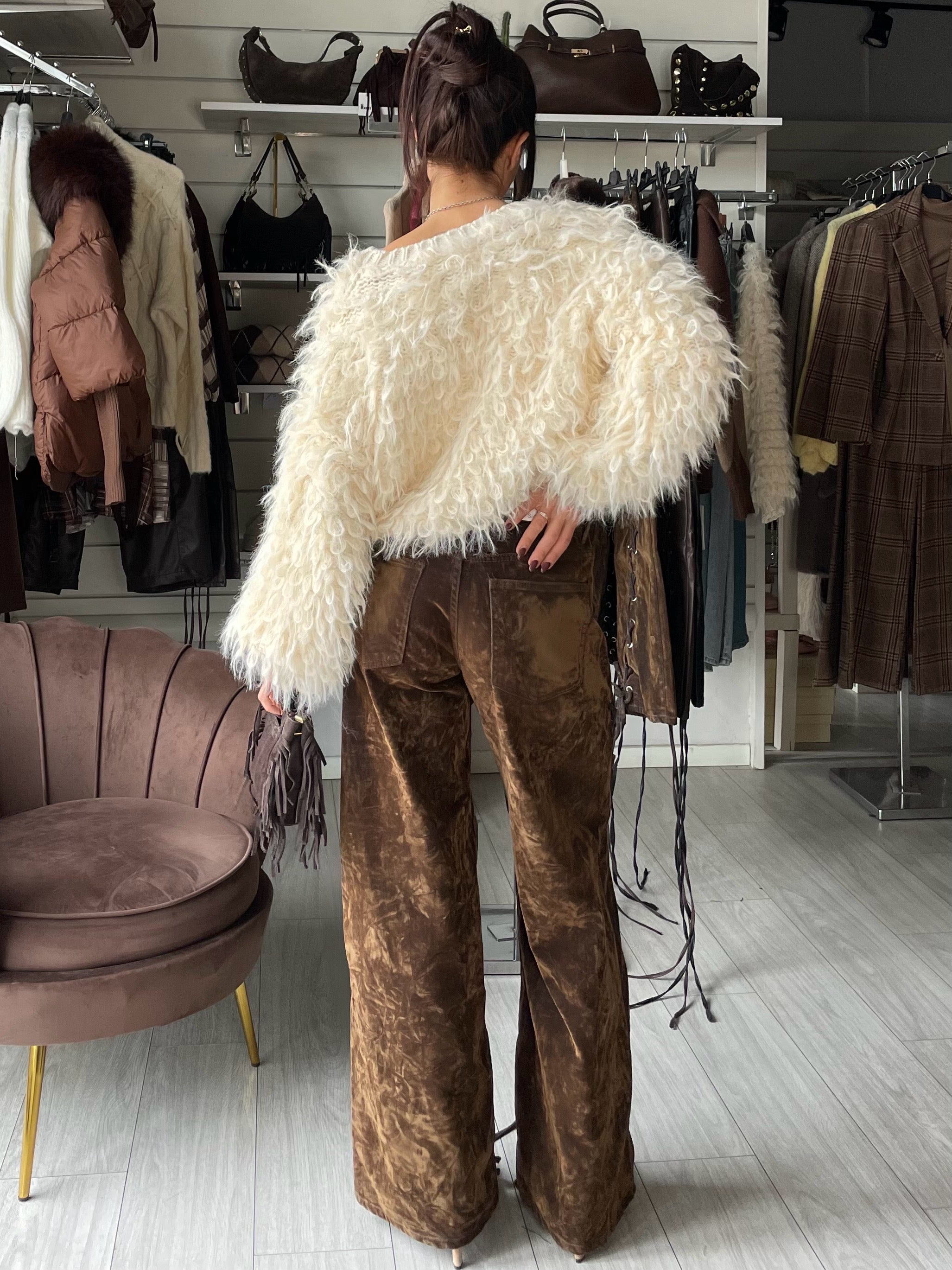 MUSA - GIACCA CARDIGAN PANNA