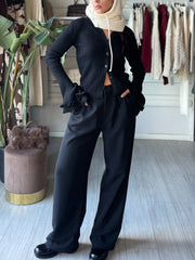 LUMINA PANTALONE SARTORIALE NERO