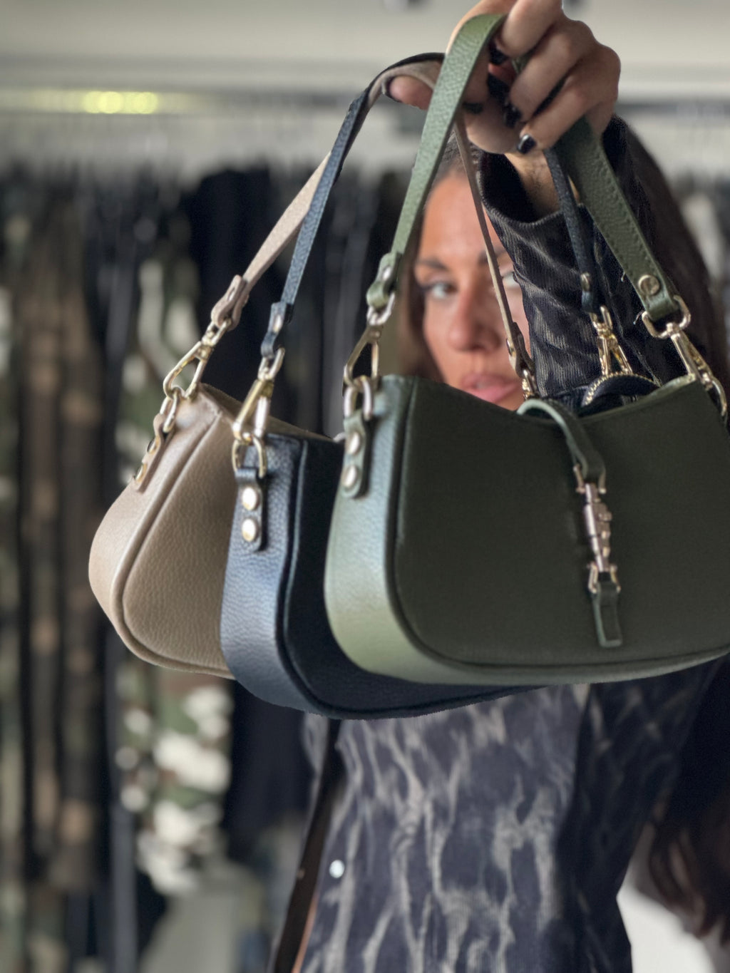 Borsa a spalla vera pelle