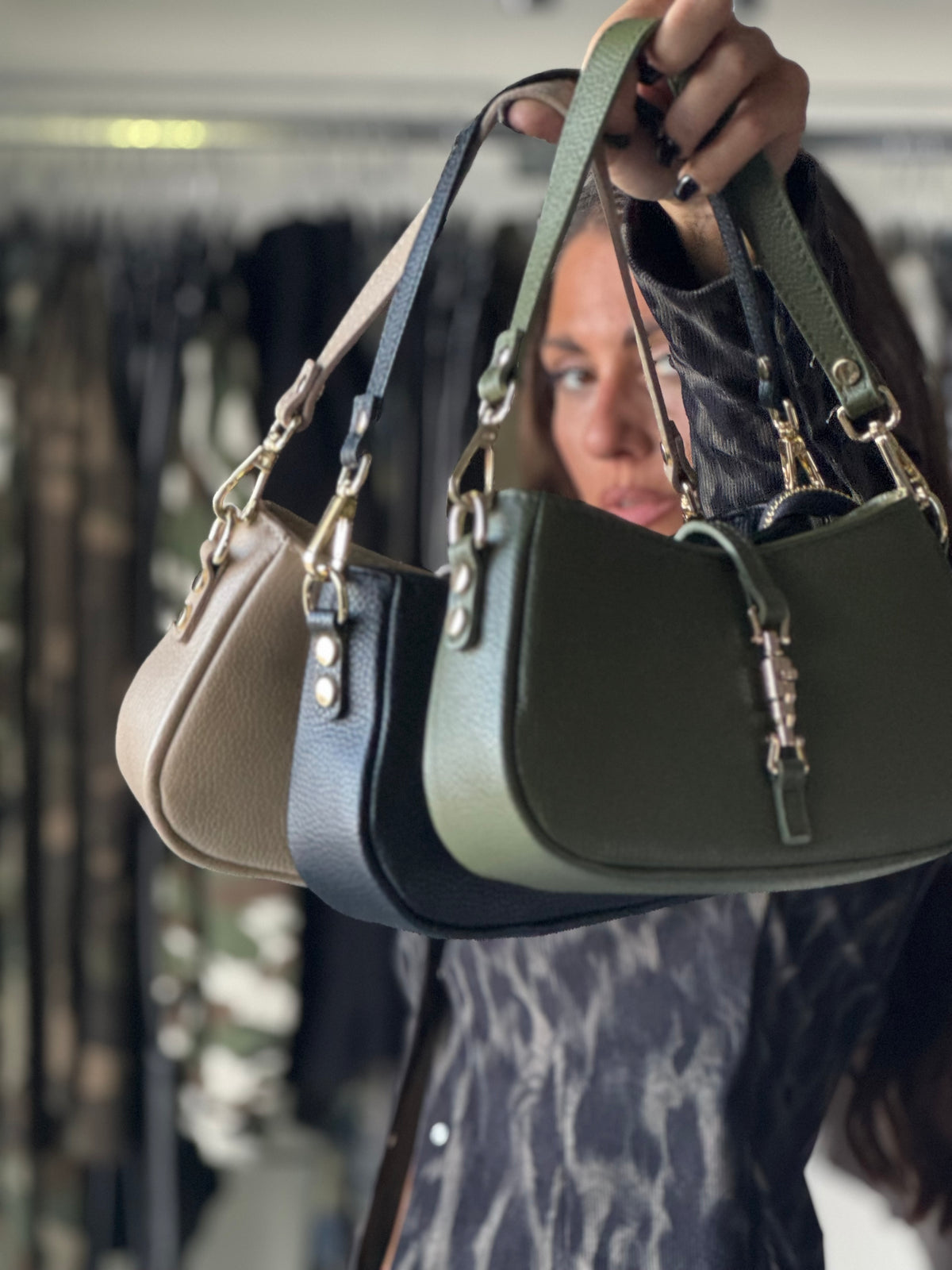 Borsa a spalla vera pelle