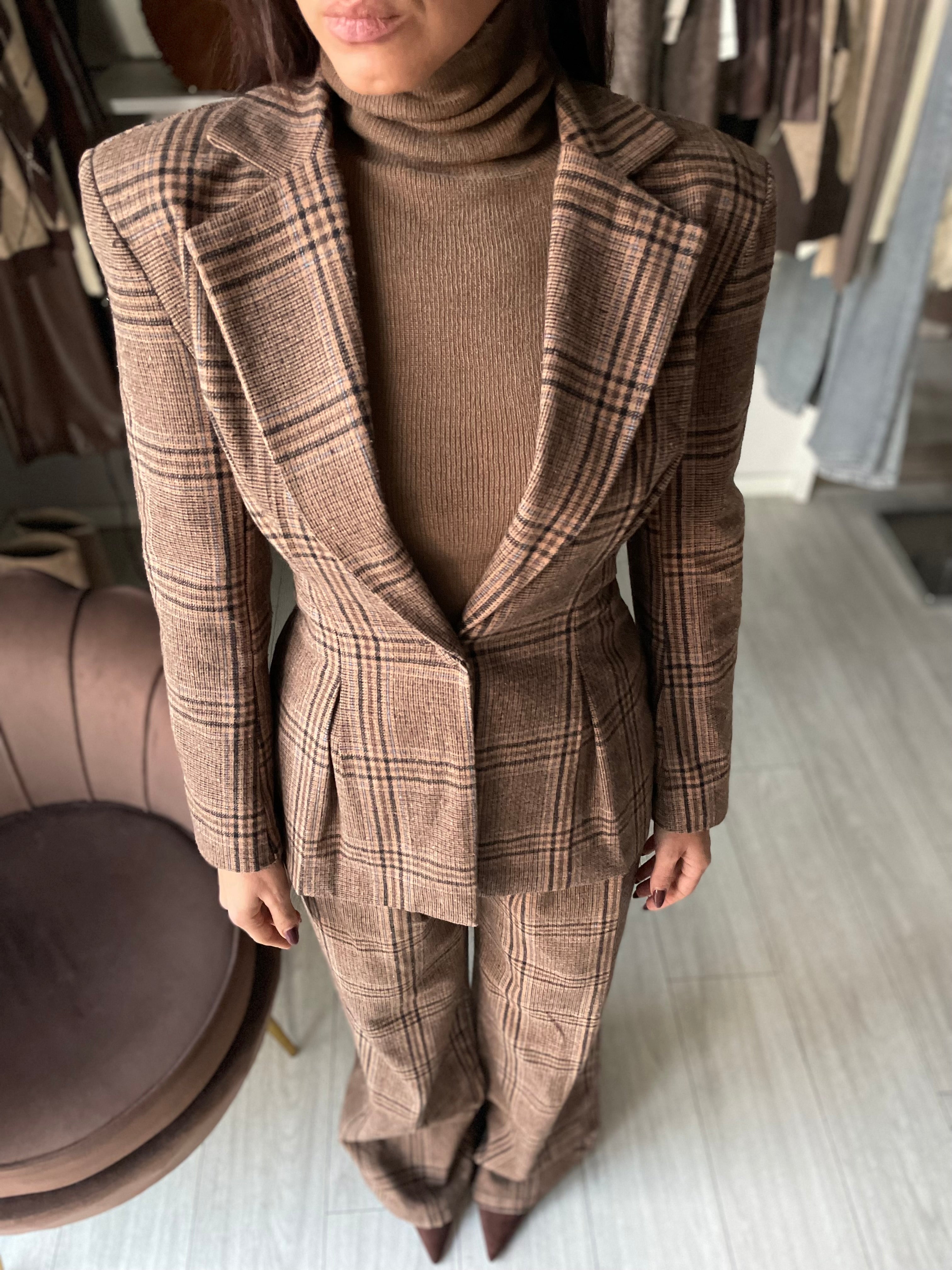 SET COMBINATO IN TWEED -PANTALONE