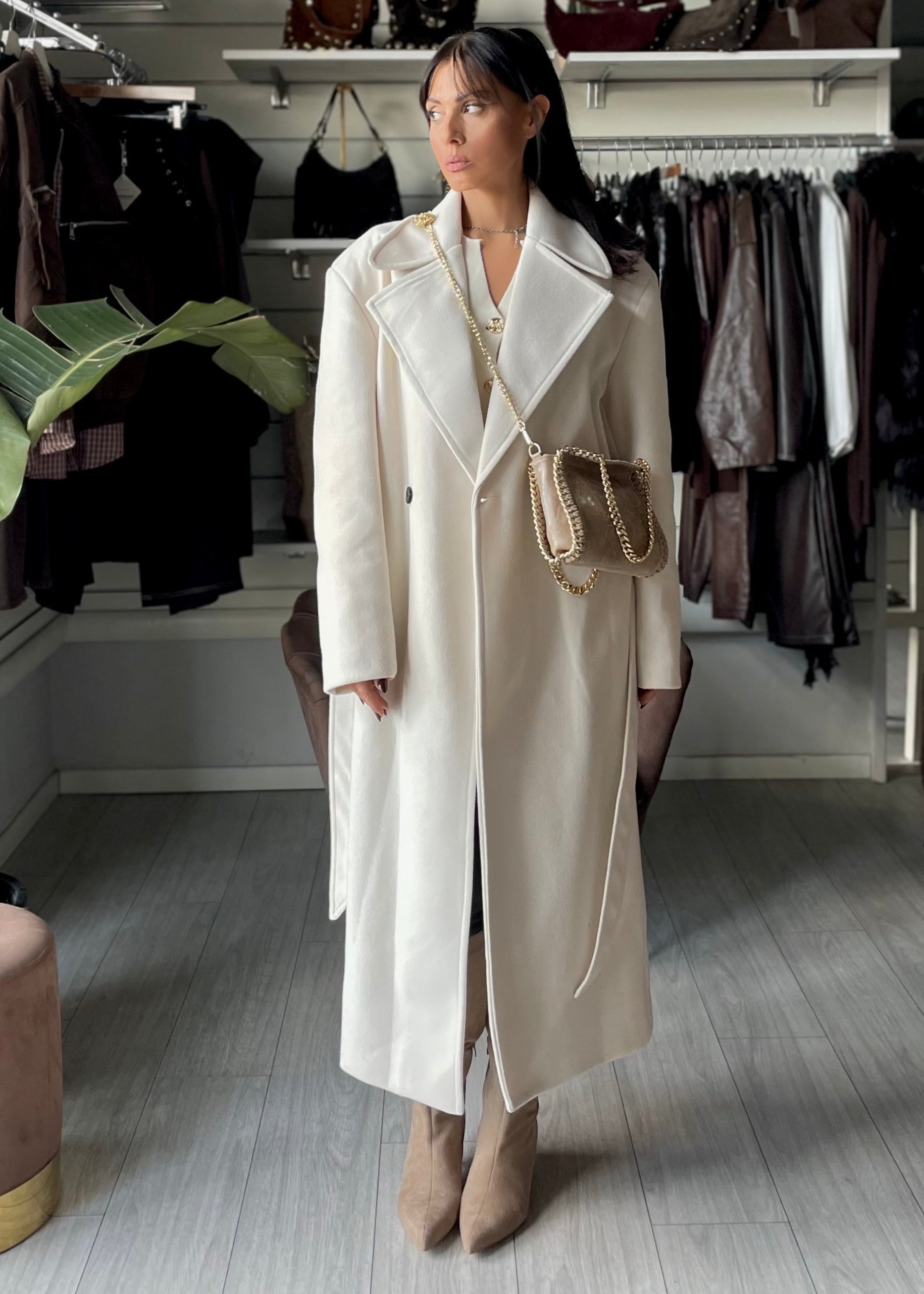 OVERSIZE COAT LUMINA Panna