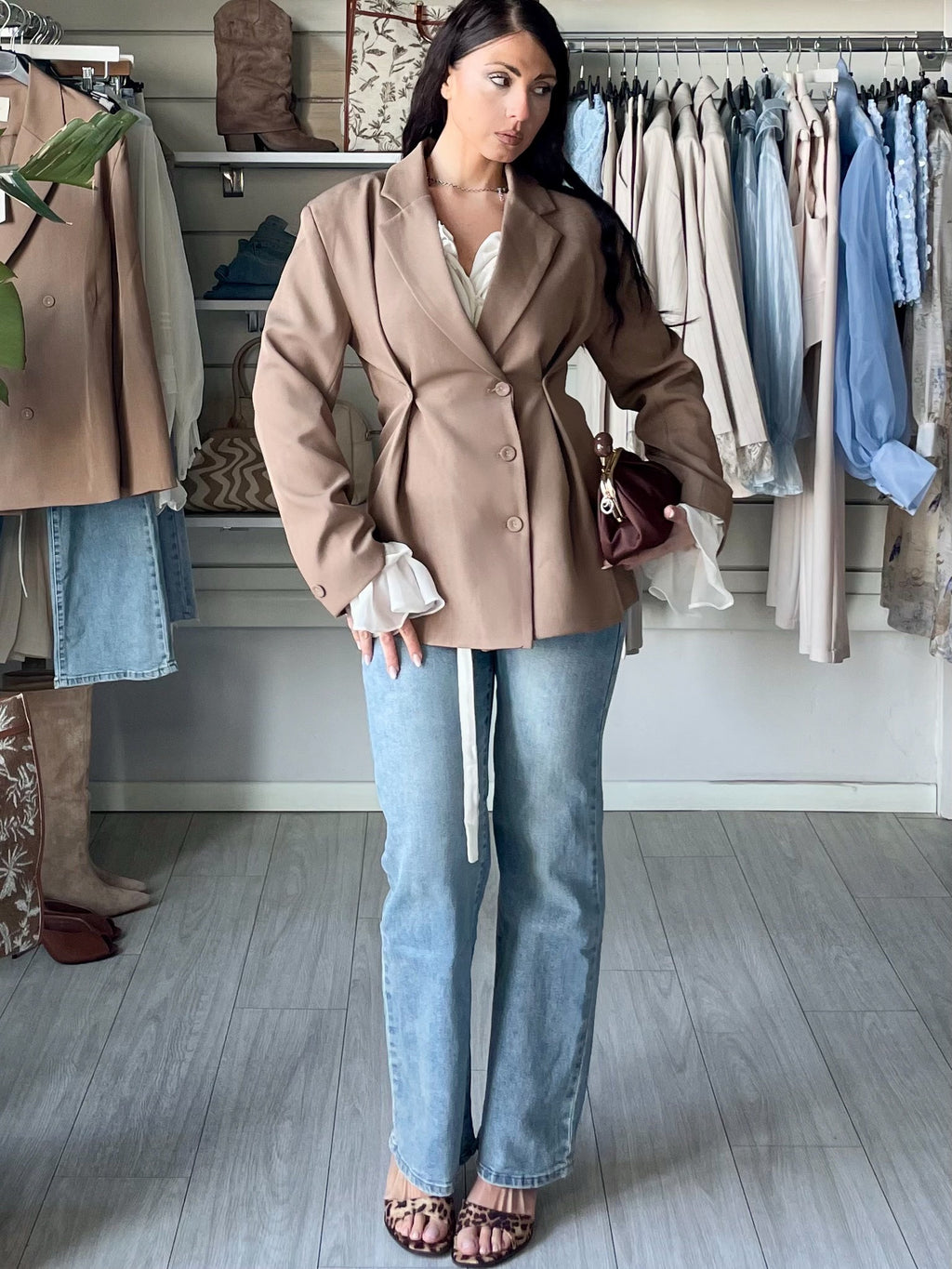 Blazer Sculpted moka
