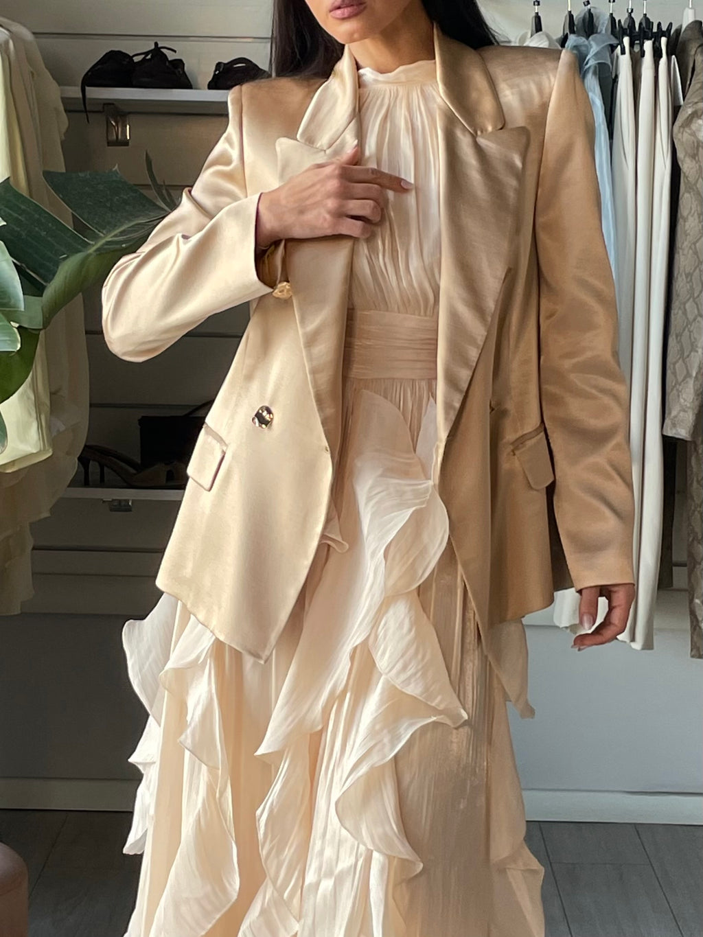 Blazer ANNARITA N. satinato oro