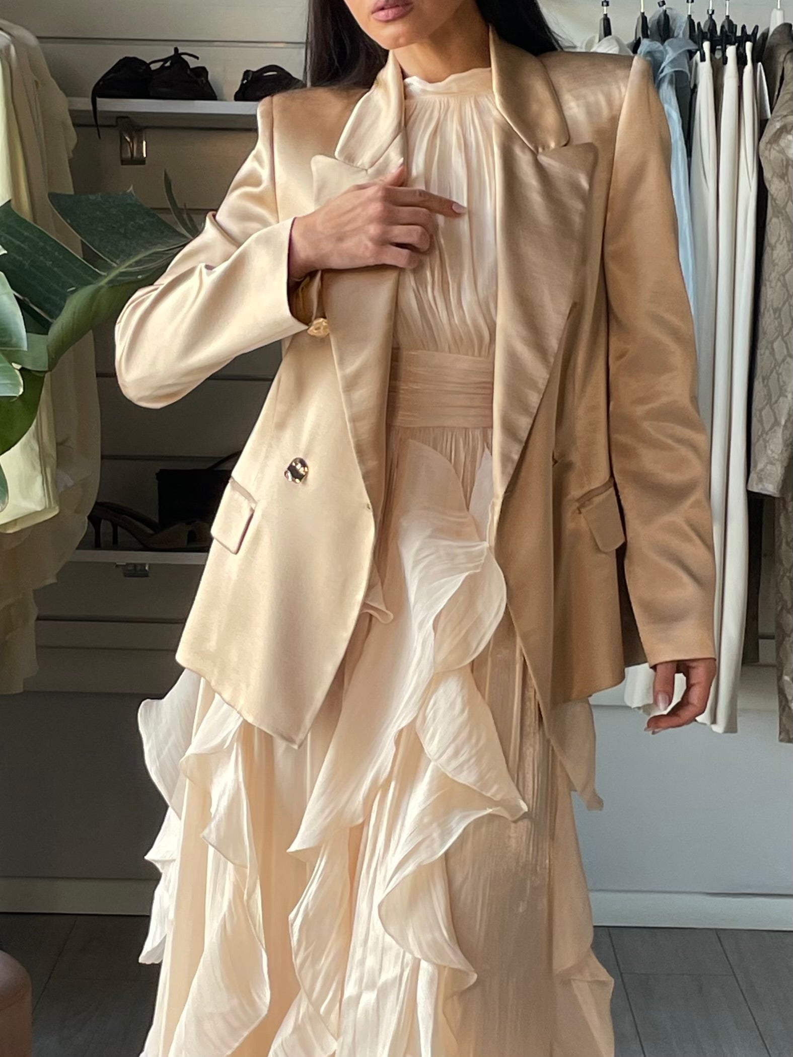 Blazer ANNARITA N. satinato oro