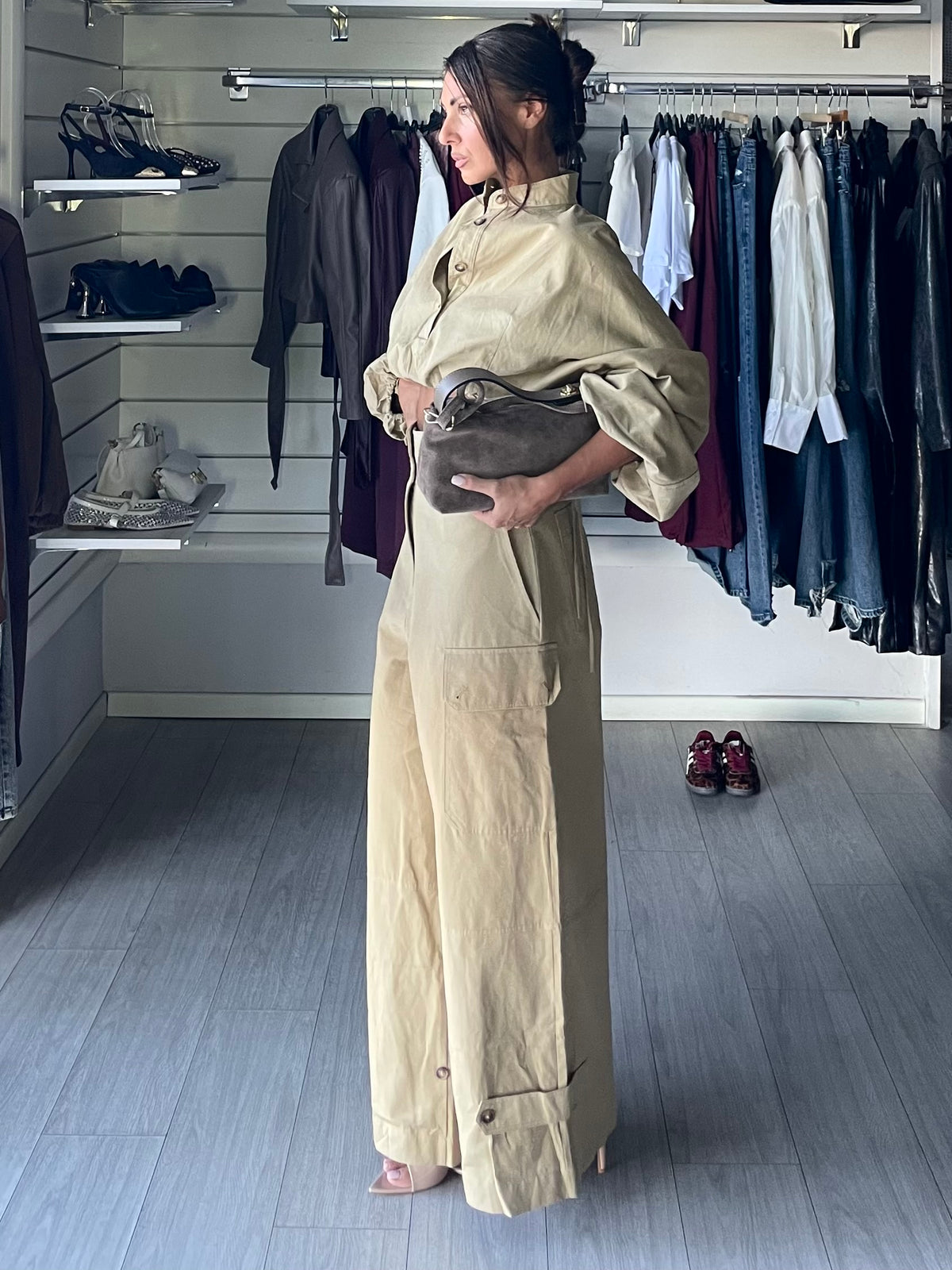 Pantalone cargo Rebellion beige
