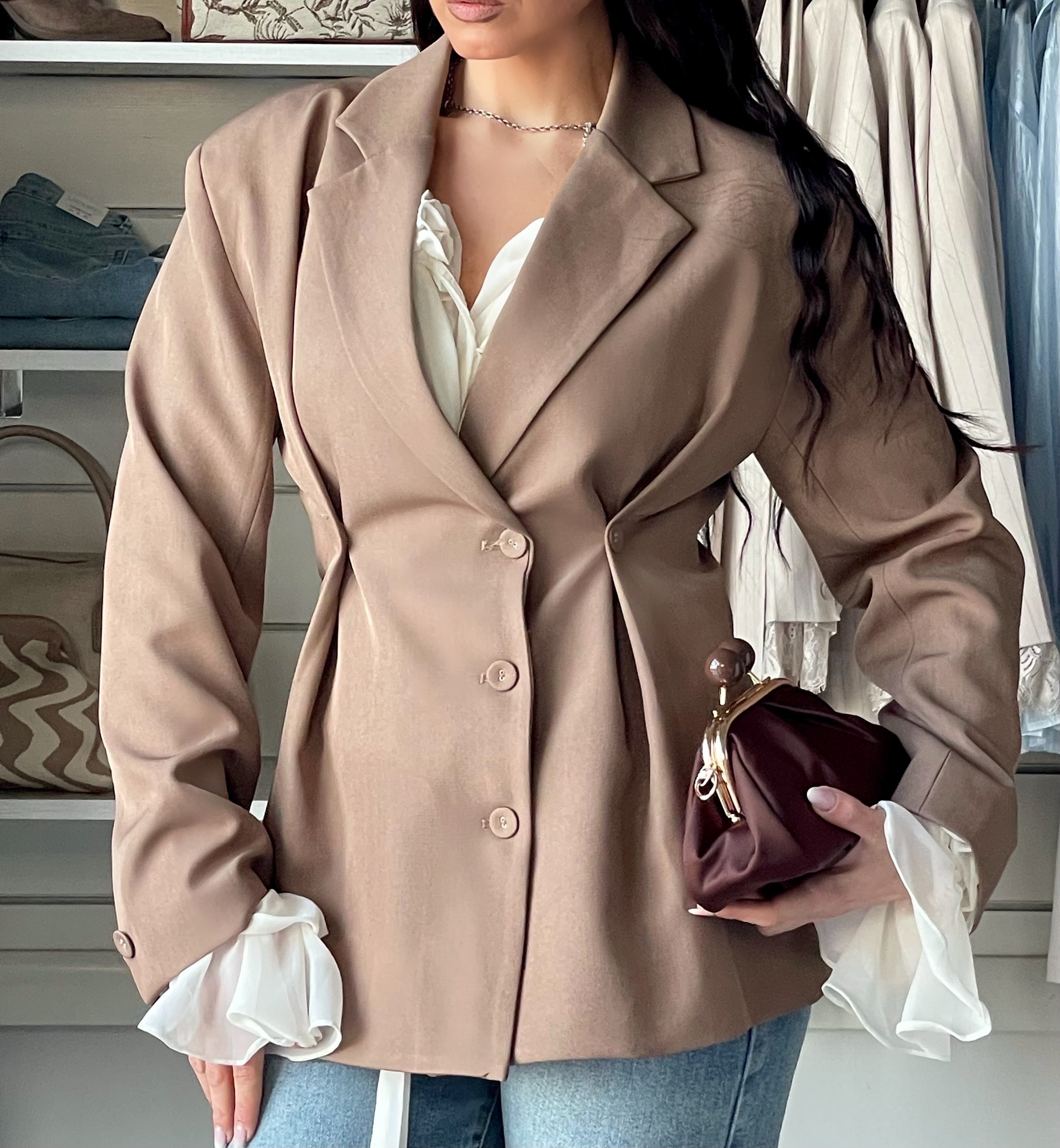 Blazer Sculpted moka