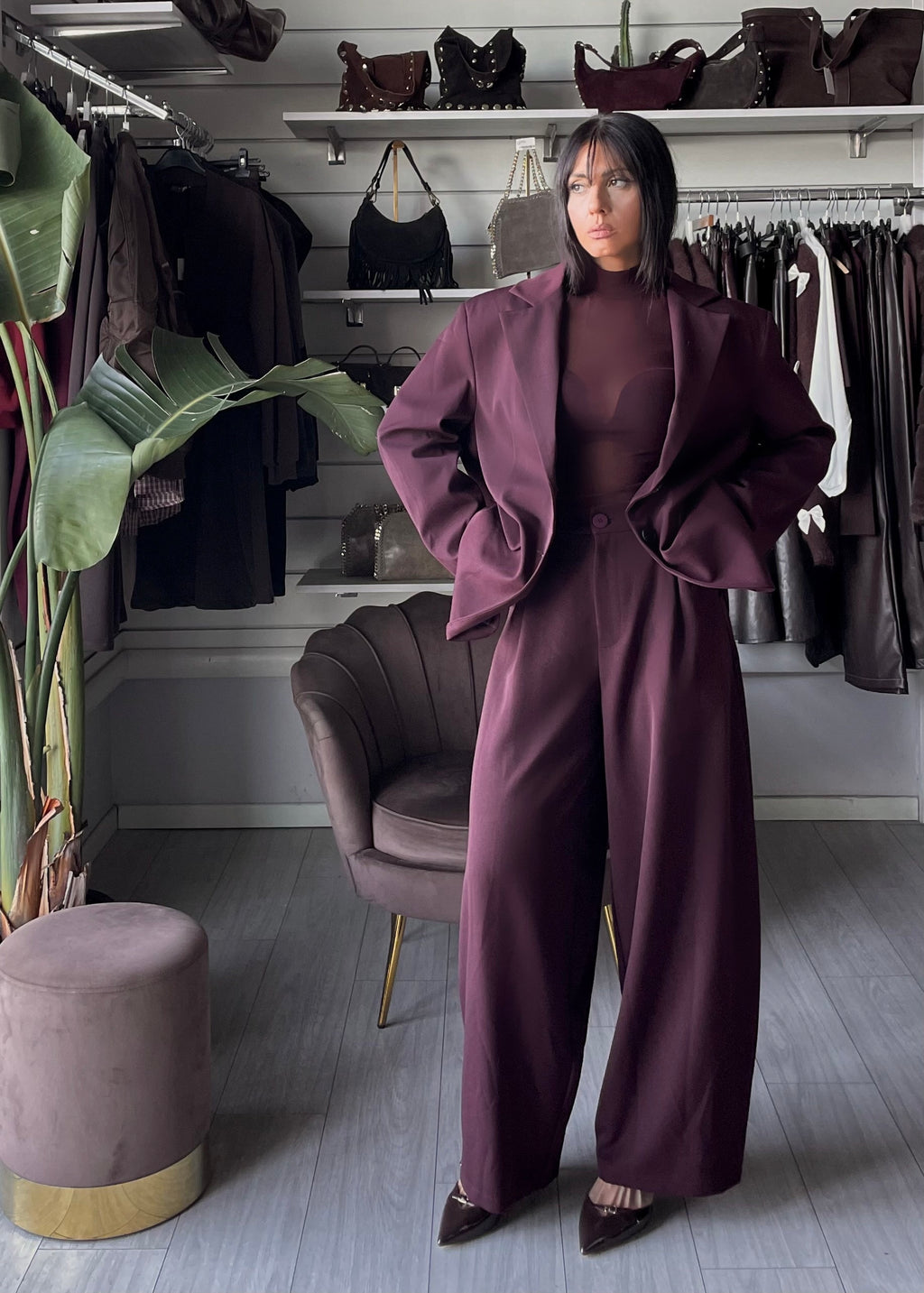 BLAZER BOYFRIEND Lumina Wine