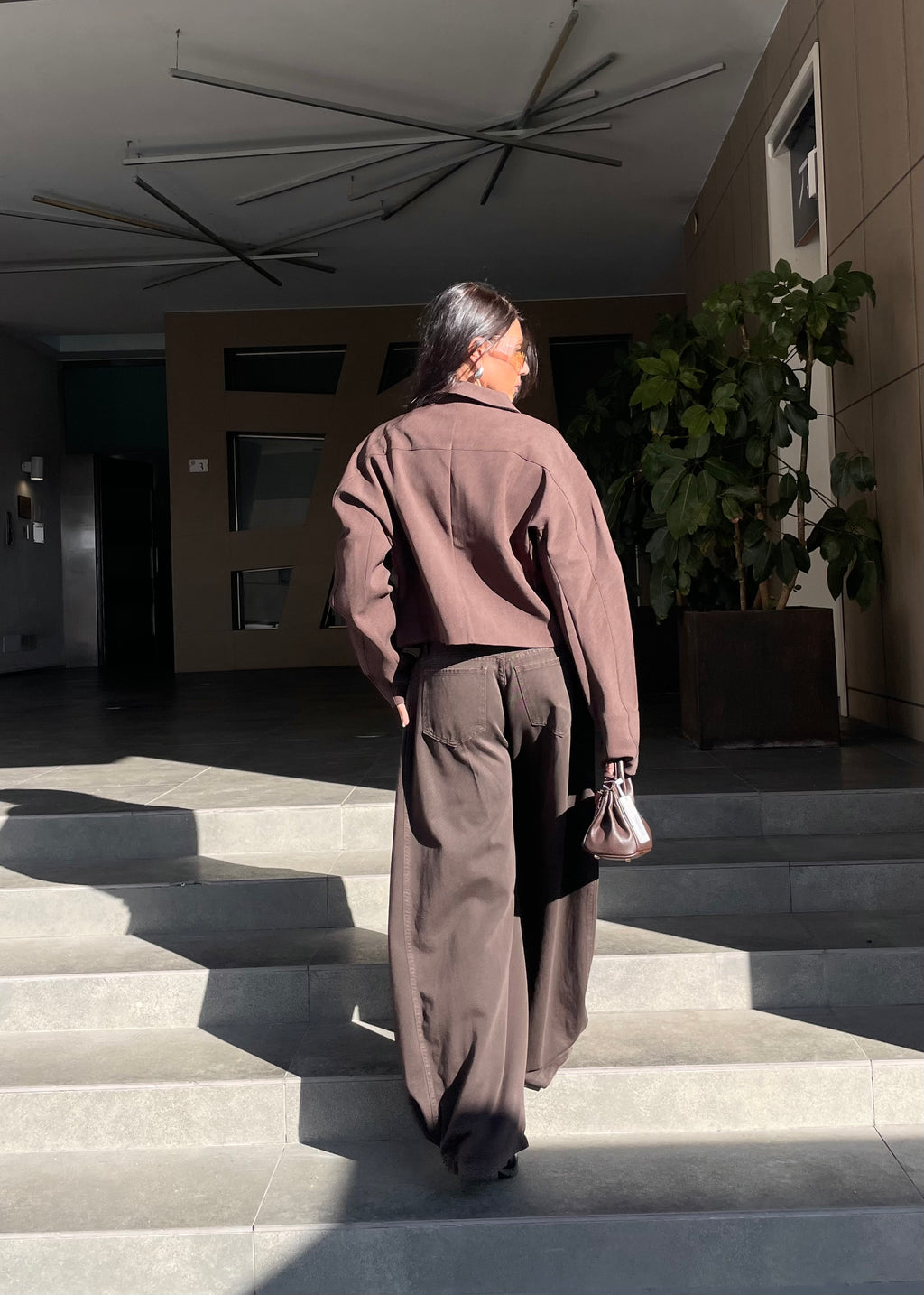 BIG DENIM BALLOON BROWN