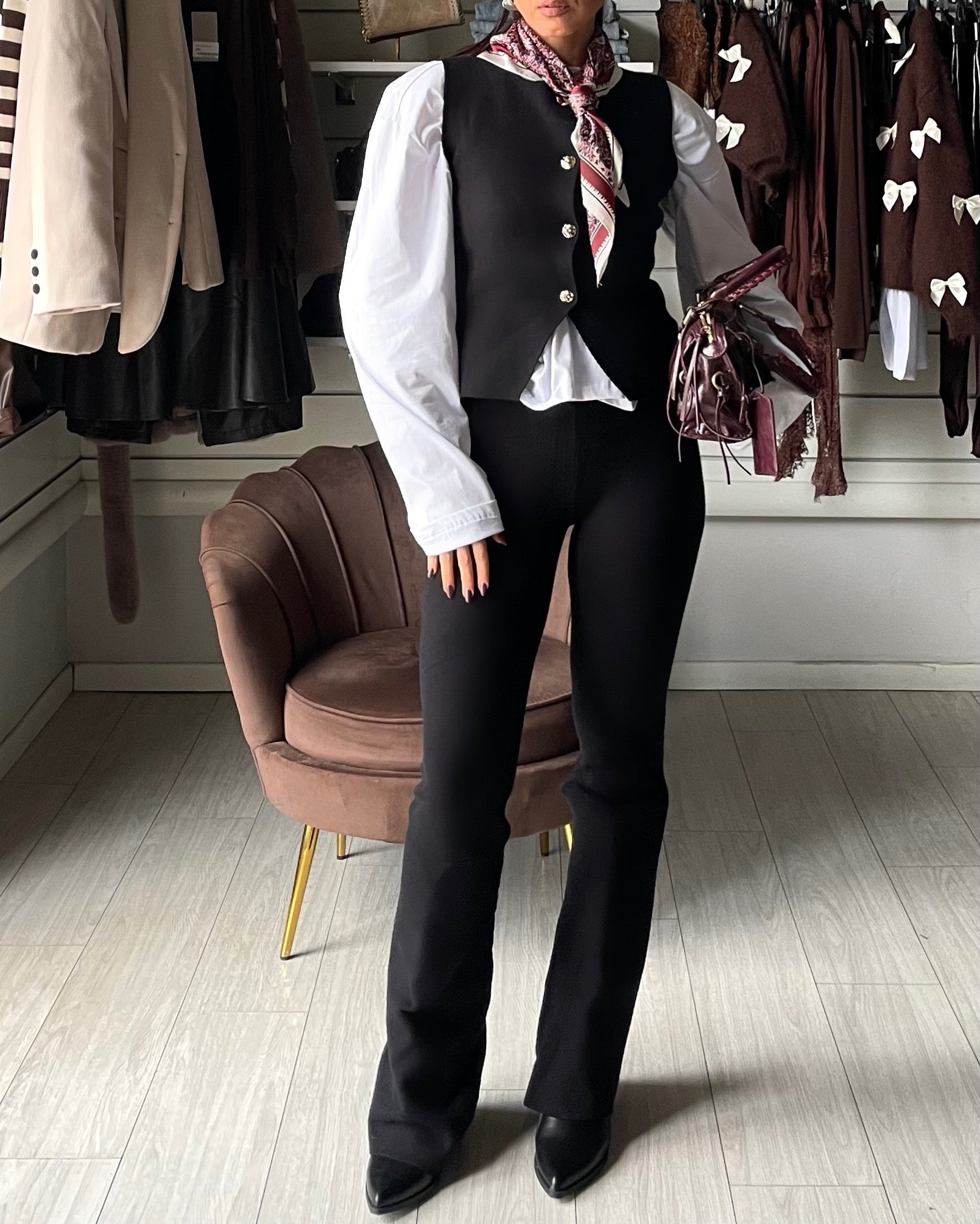 SET IN MAGLIA GILET&PANTALONE