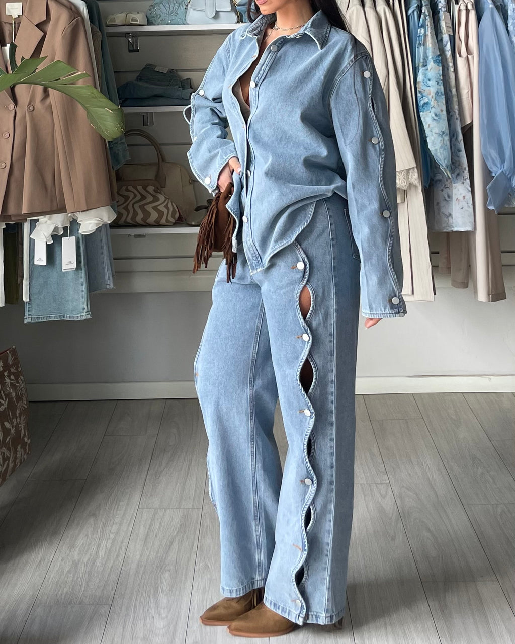 Jeans Straight con cut-out Arya
