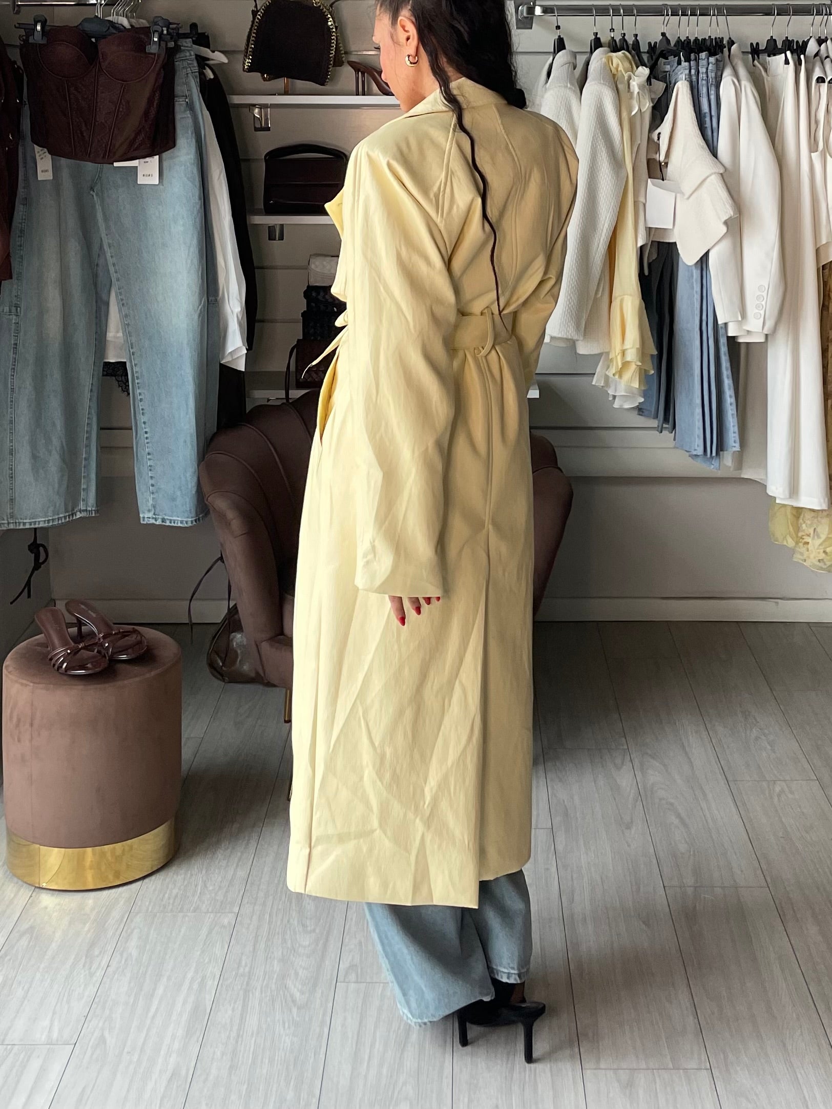 Maxi Trench butter yellow by Lumina