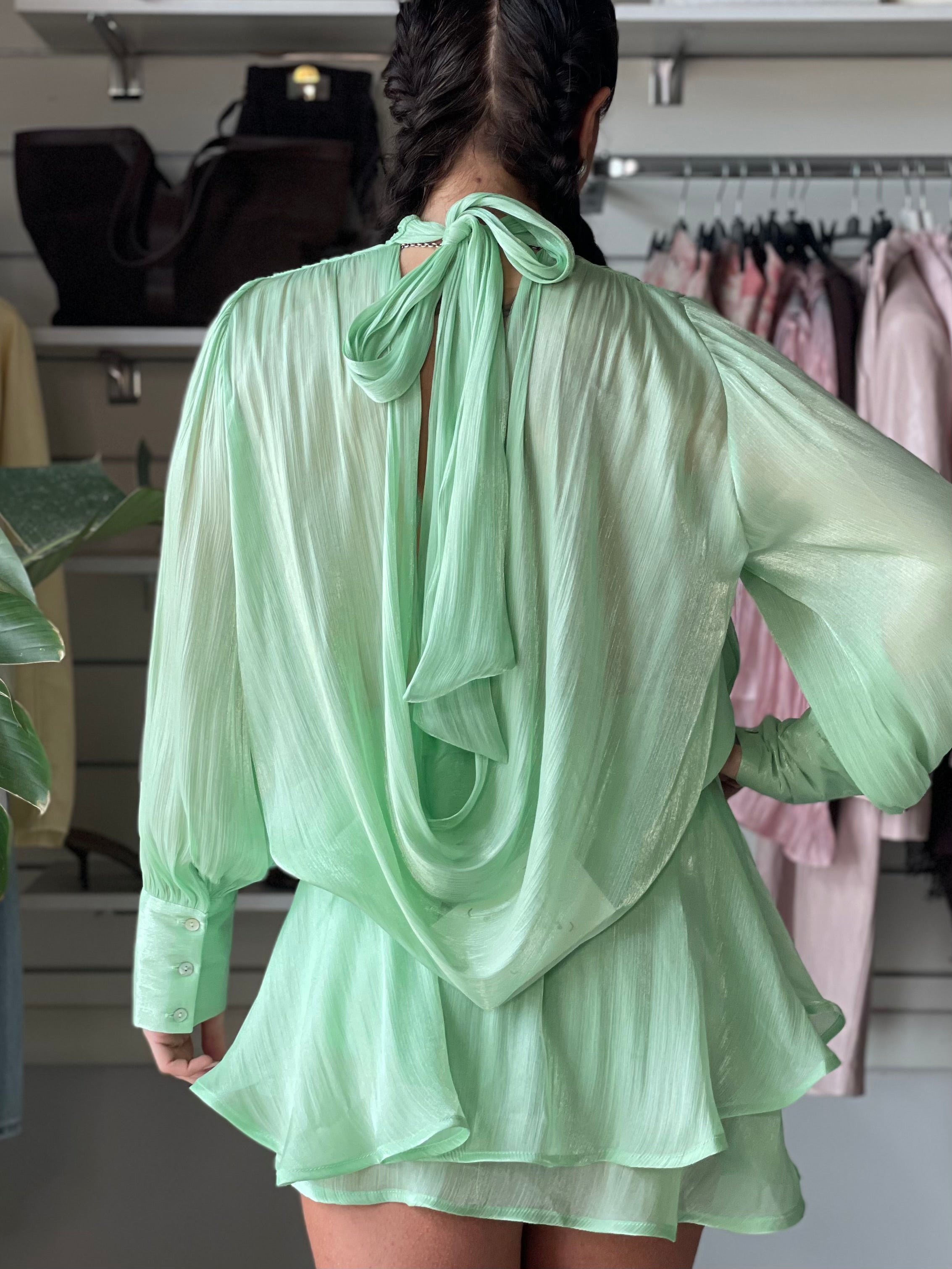 Mini dress Dea verde Lumina