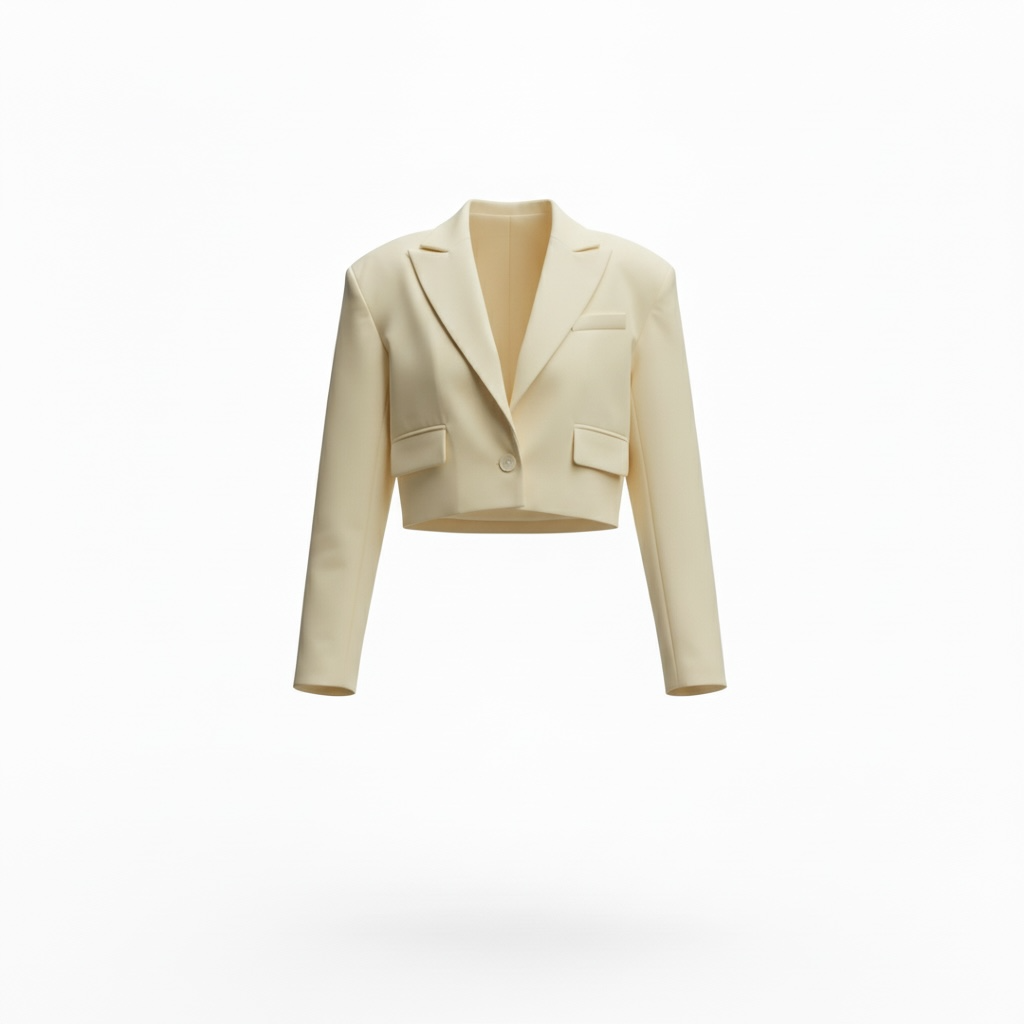 Blazer crop yellow butter Lumina
