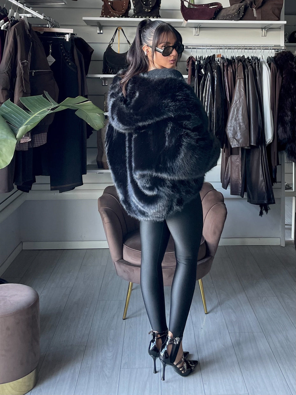 ECOFUR OVERSIZE  Black