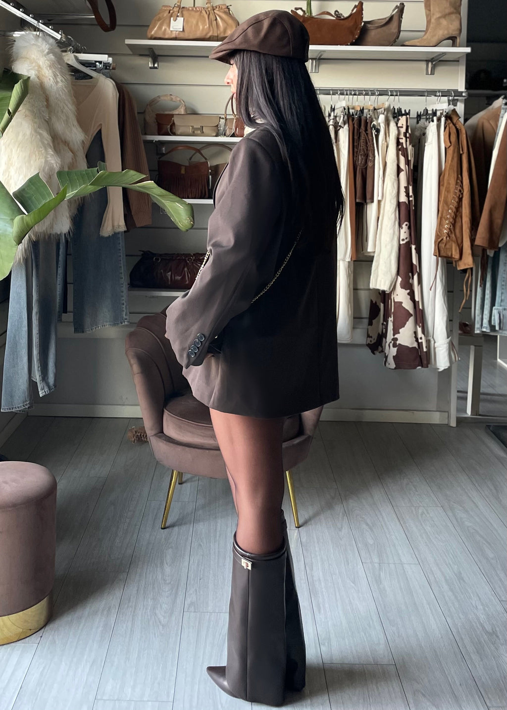 BLAZER BOYFRIEND Lumina Brown