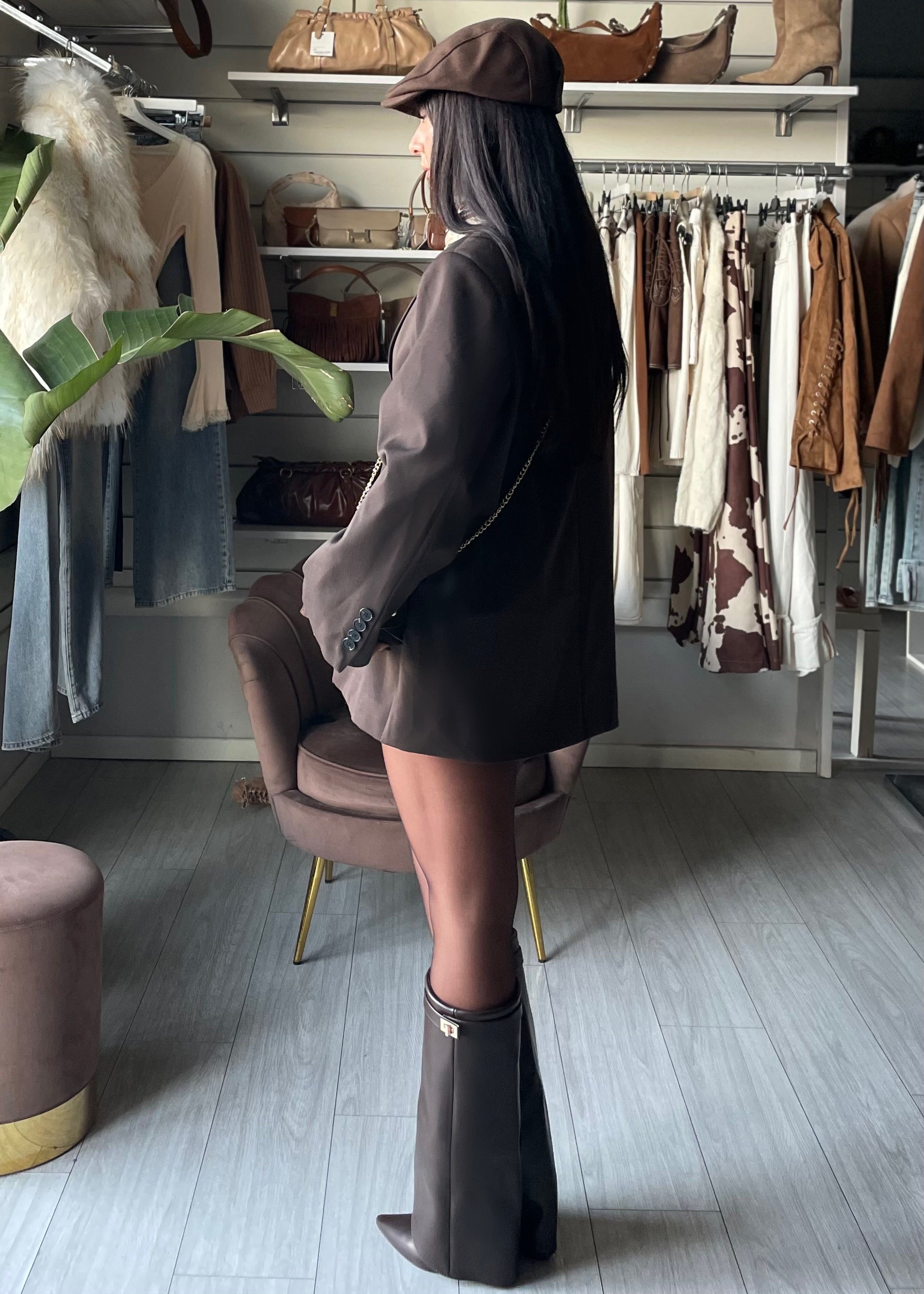 BLAZER BOYFRIEND Lumina Brown