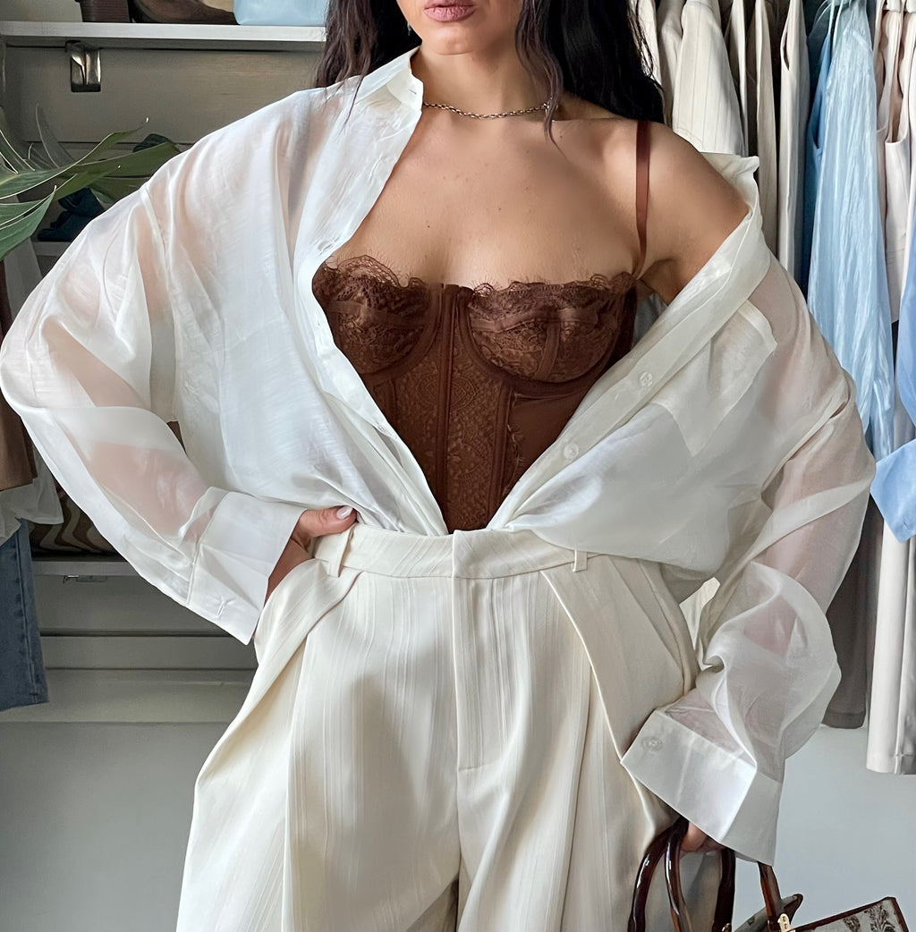 Camicia velo panna