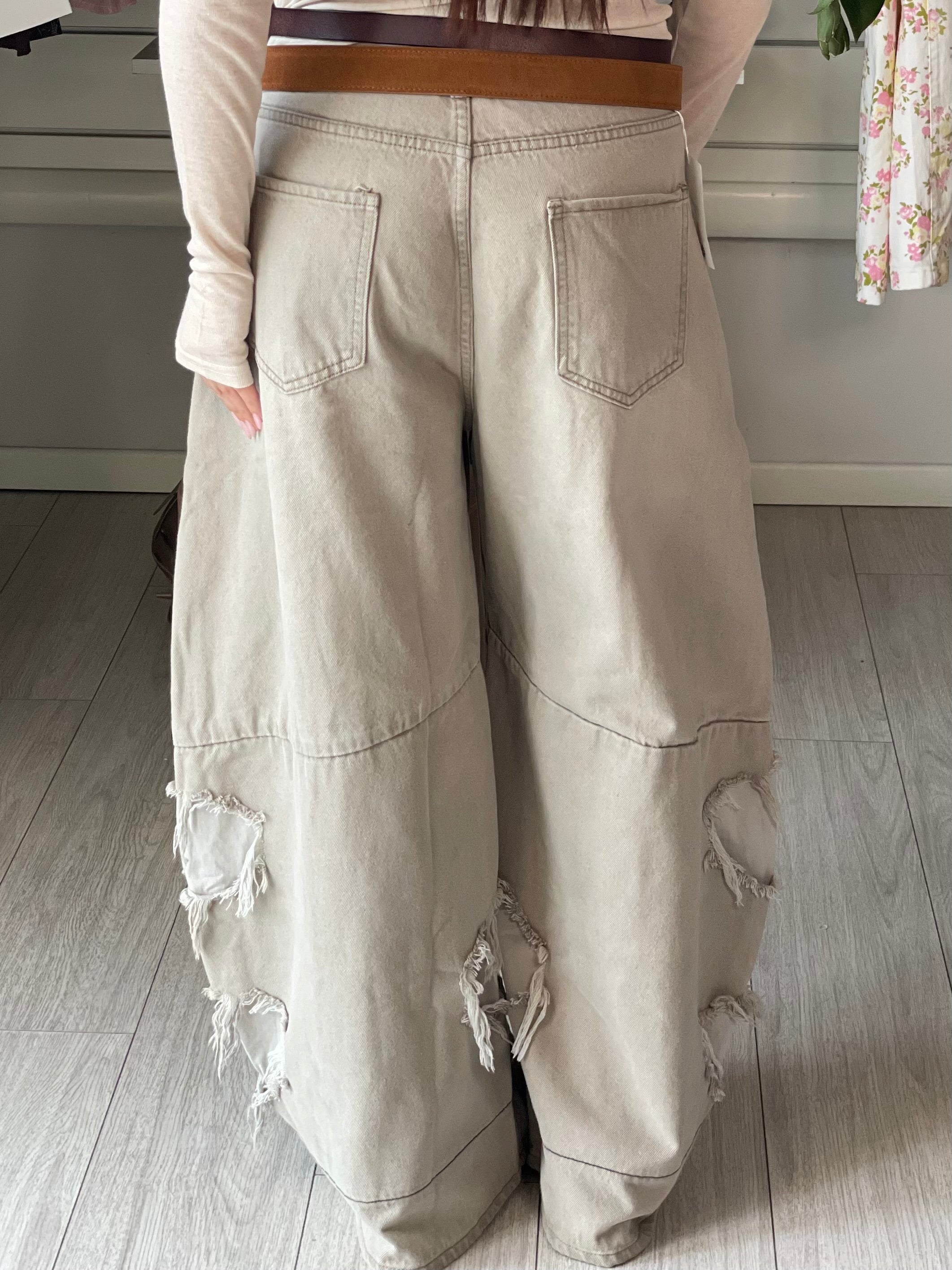 Jeans Roxxi big balloon grigio