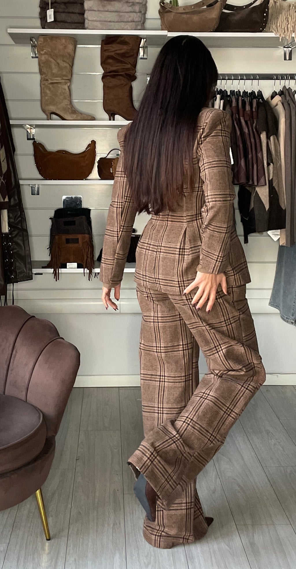 SET COMBINATO IN TWEED -PANTALONE