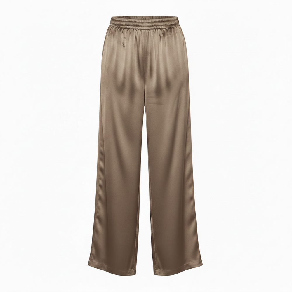 Pantalone in raso Bronzo