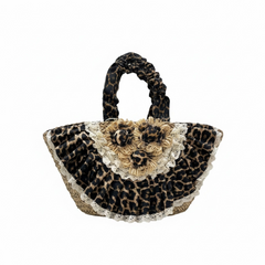 Maxy Bag in rafia con applicazioni