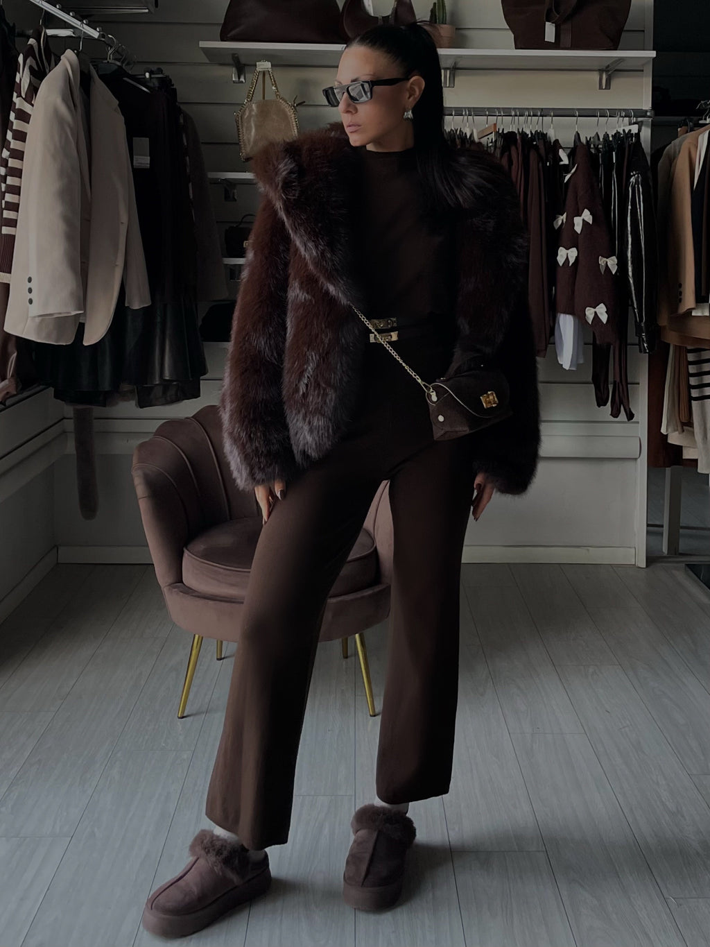 SET MAGLIONE & PANTALONE COZY BROWN