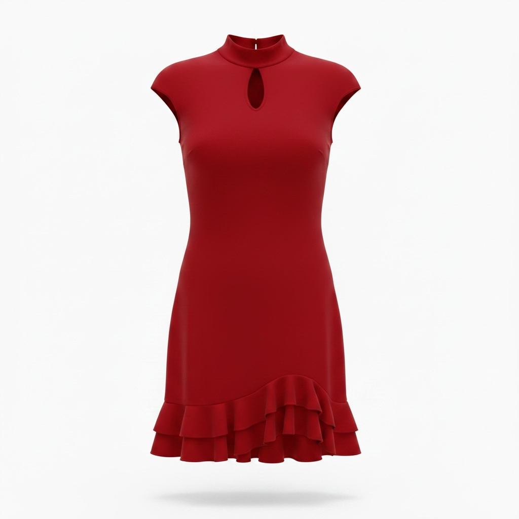Mini dress Koreana rosso