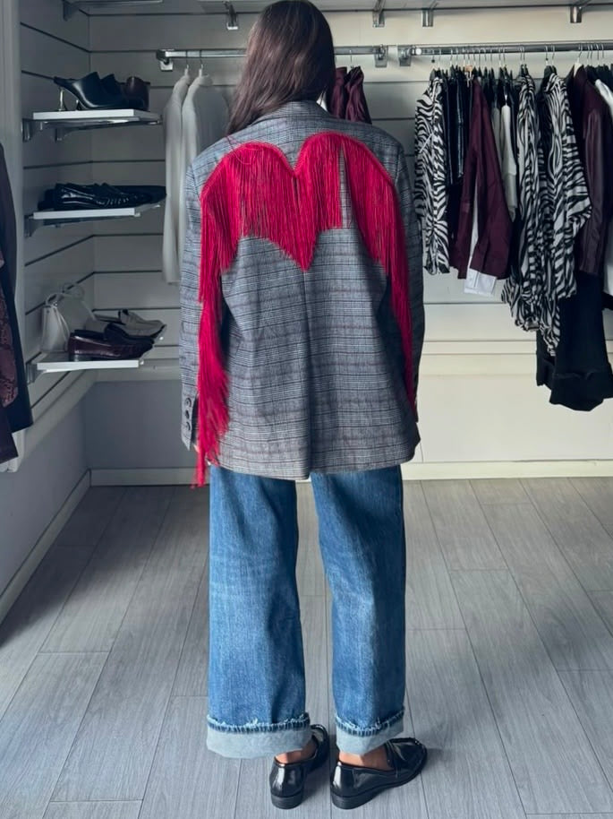Lumina blazer scottish Red