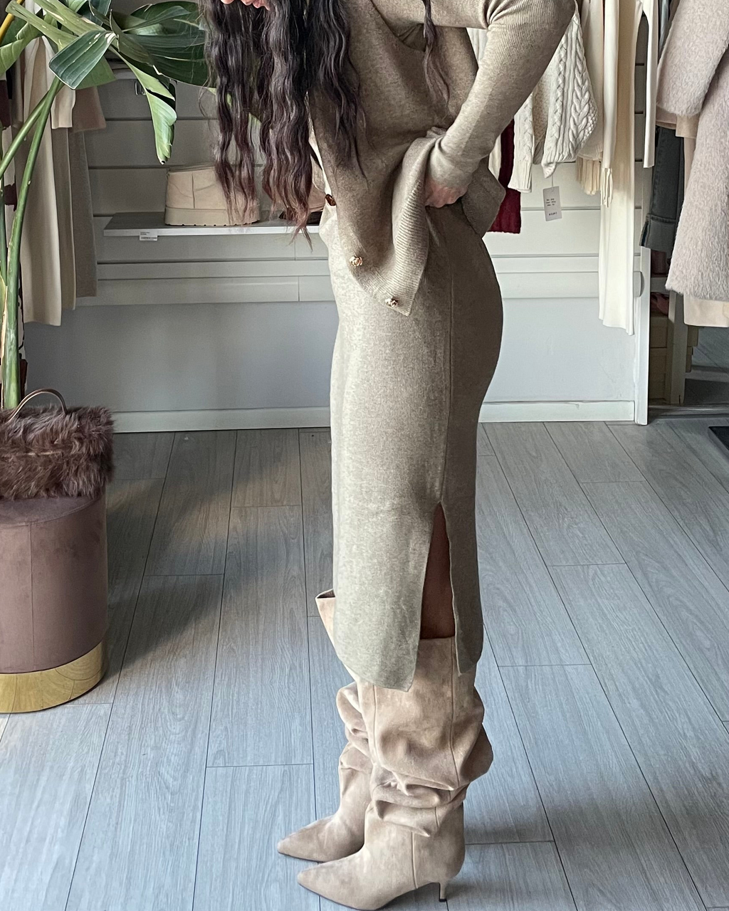 COORDINATO 3 PEZZI IN MAGLIA