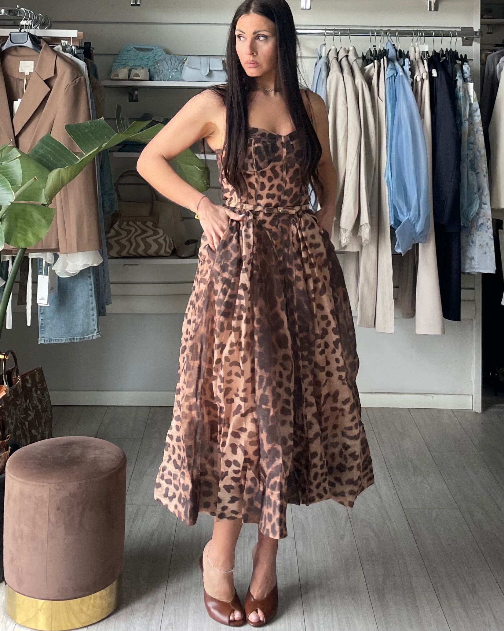 Dress  Old Money stampa animalier