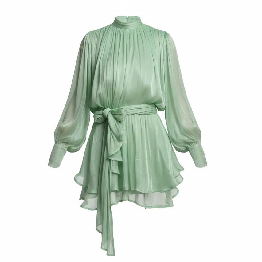 Mini dress Dea verde Lumina