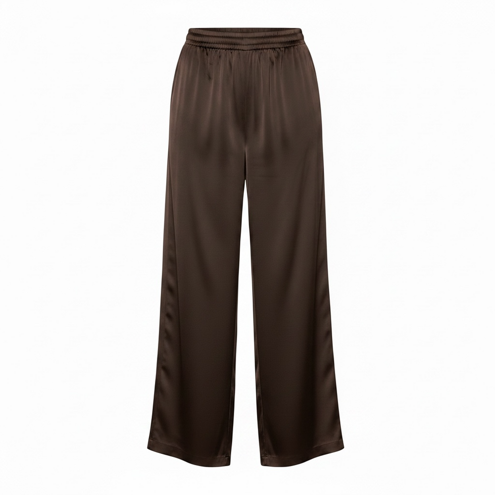 Pantalone in raso Marrone