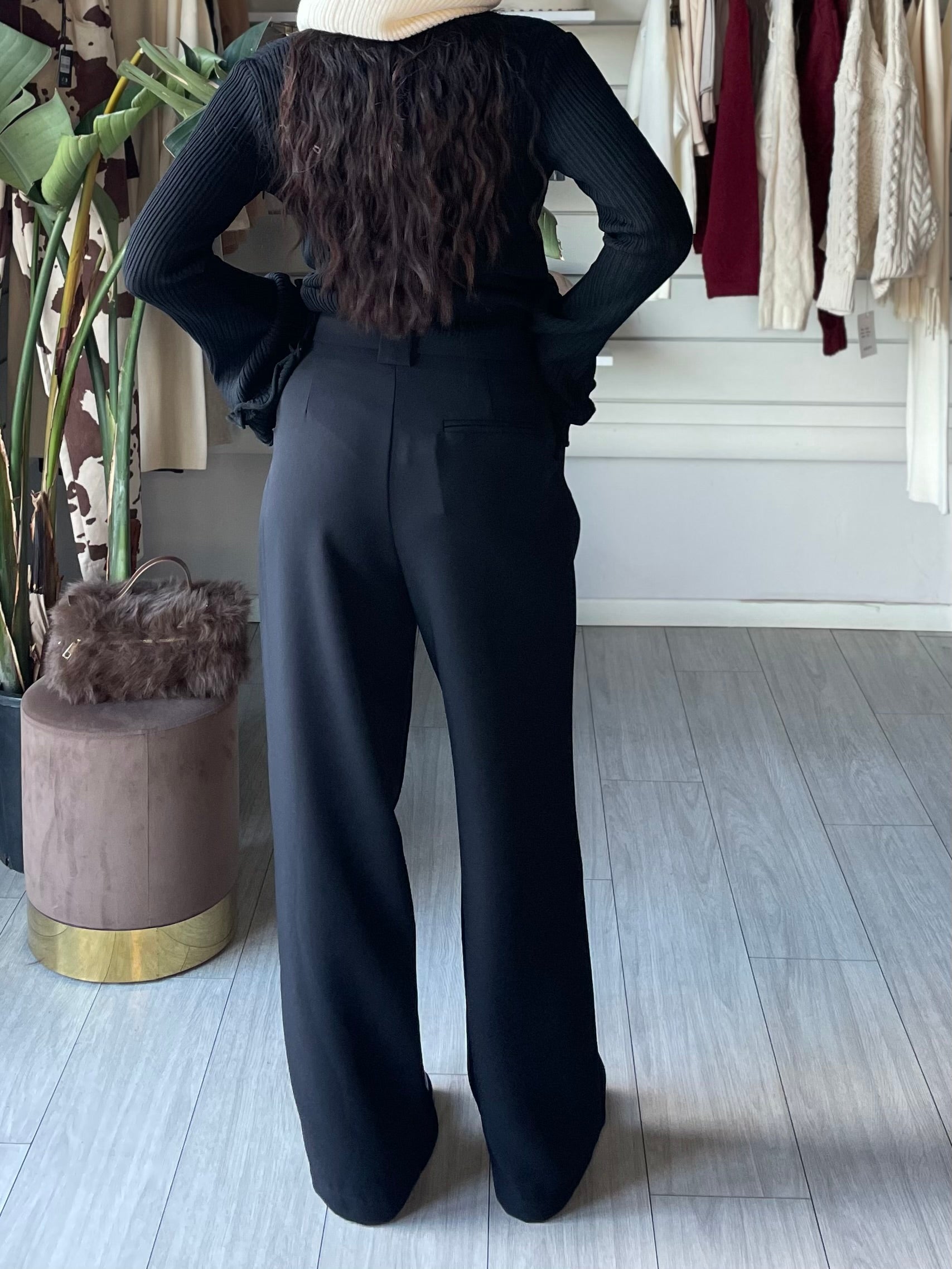 LUMINA PANTALONE SARTORIALE NERO