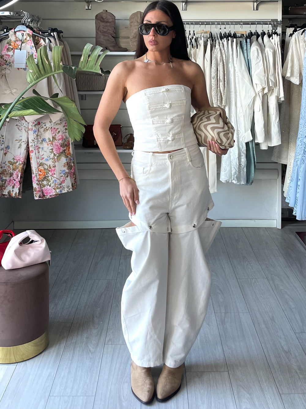Pantalone Double Lumina offwhite