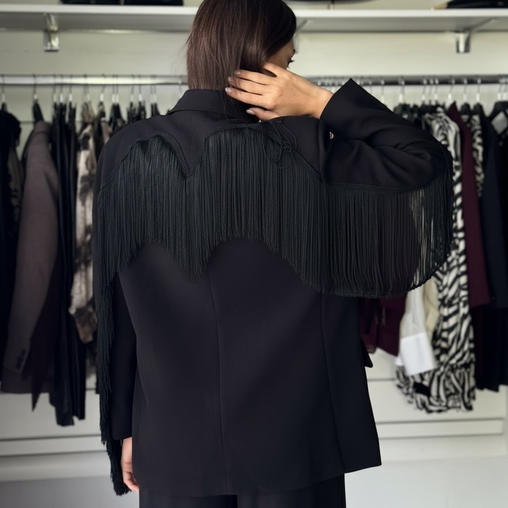 LUMINA Blazer plumage Black
