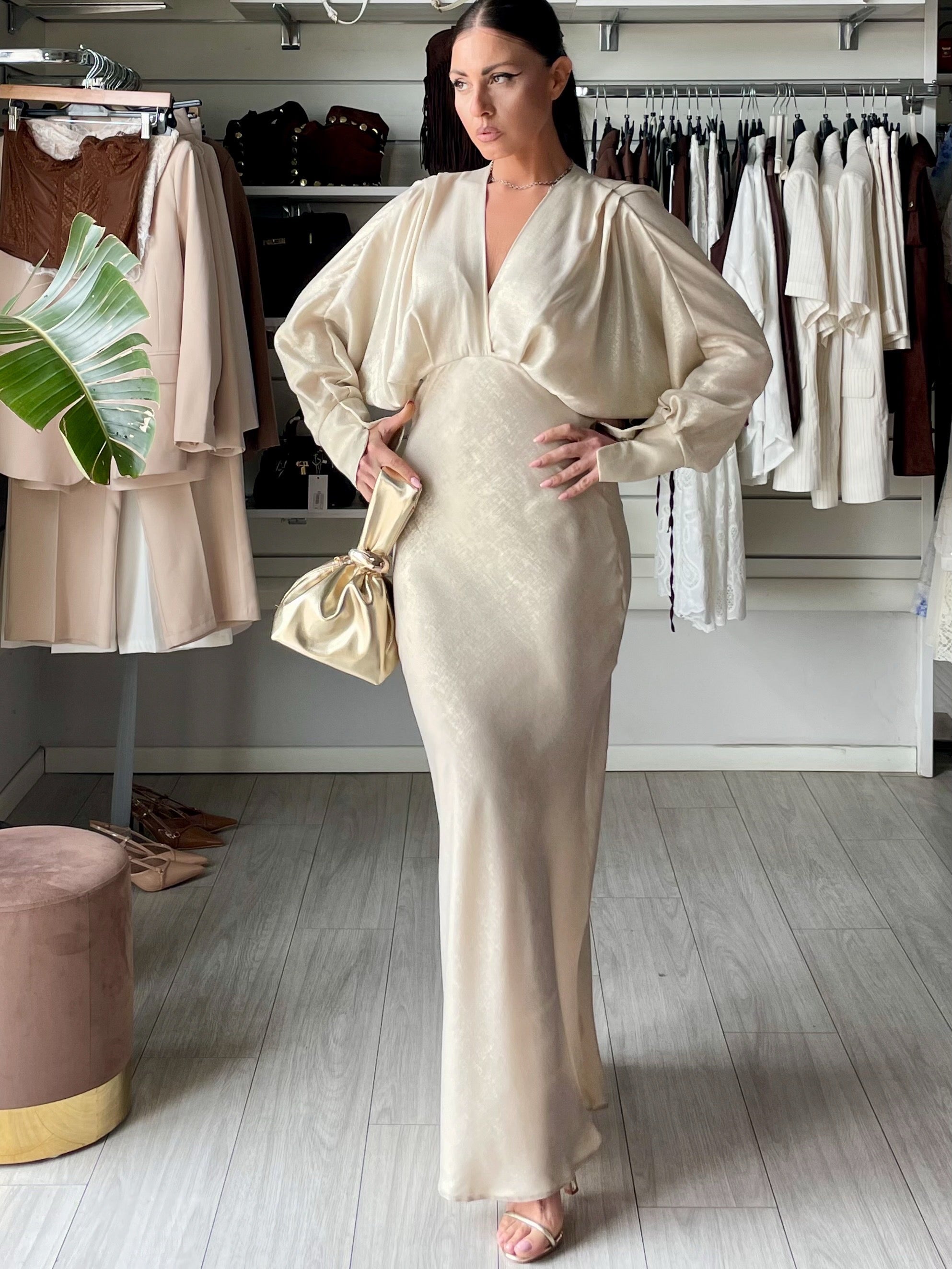Abito a sirena luxury gold
