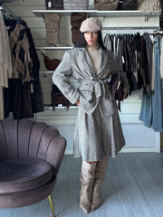 SHELBY SET COMBINATO Blazer & Bermuda in tweed Brown