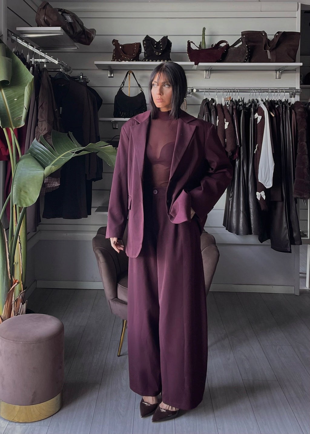 BLAZER BOYFRIEND Lumina Wine