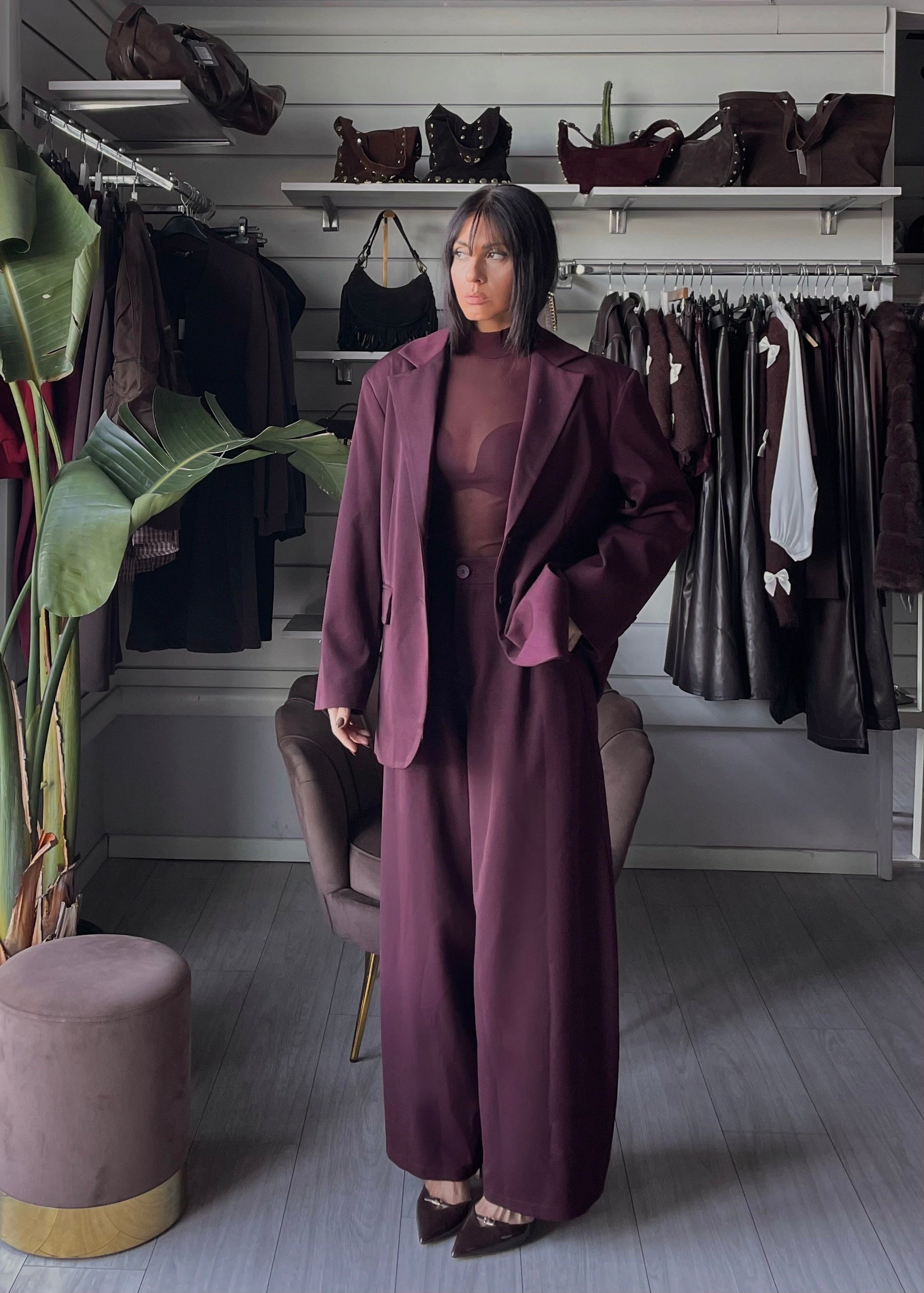 BLAZER BOYFRIEND Lumina Wine