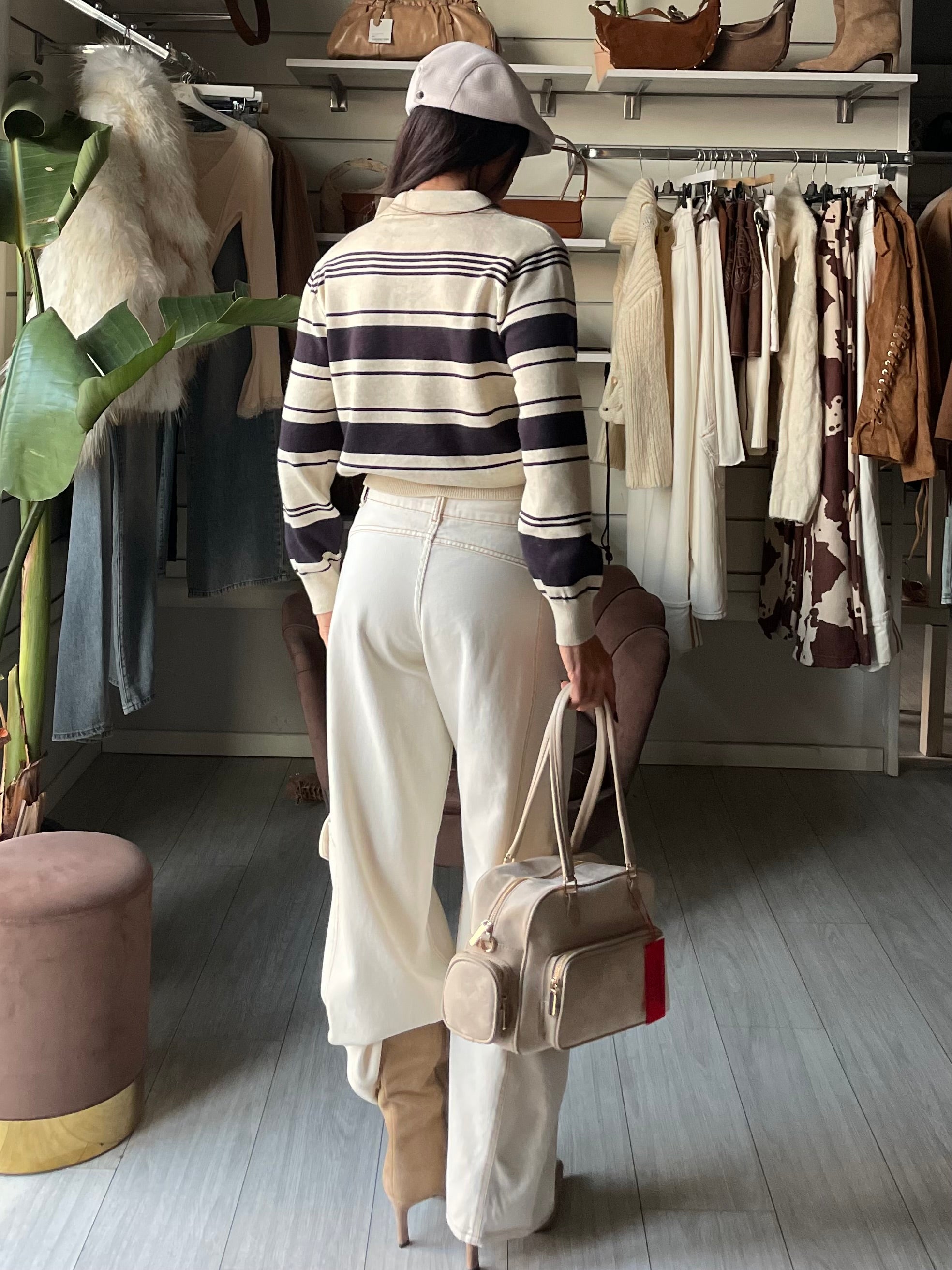 PULLOVER A RIGHE CON COLLETTO STILE POLO